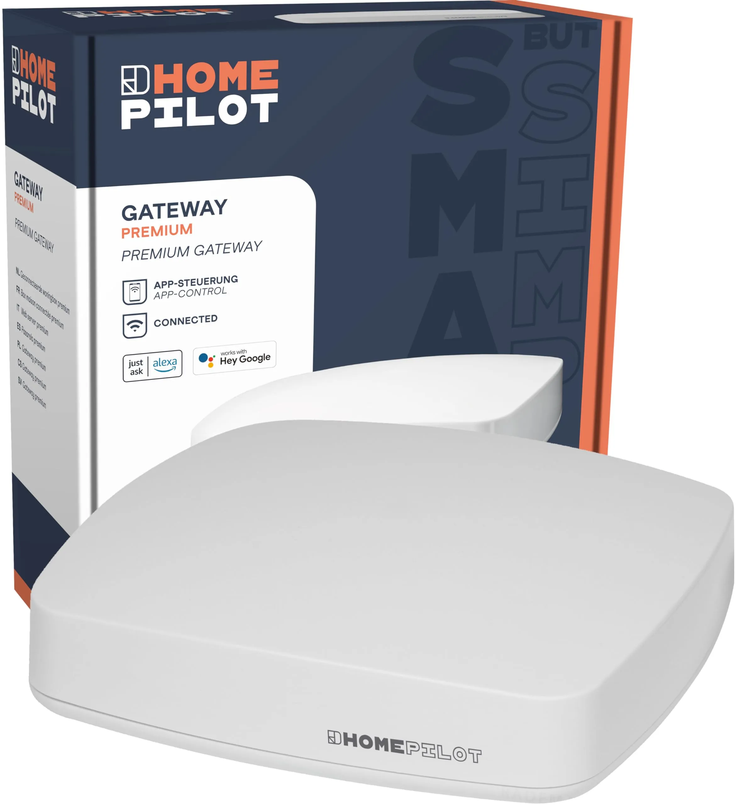 Home Pilot Gateway premium, centrale smart home con app; compatibile con Apple, Alexa, Google Assistant; Matter-Bridge; per i dispositivi smart home Pilot (tapparelle, riscaldamento e altro ancora)