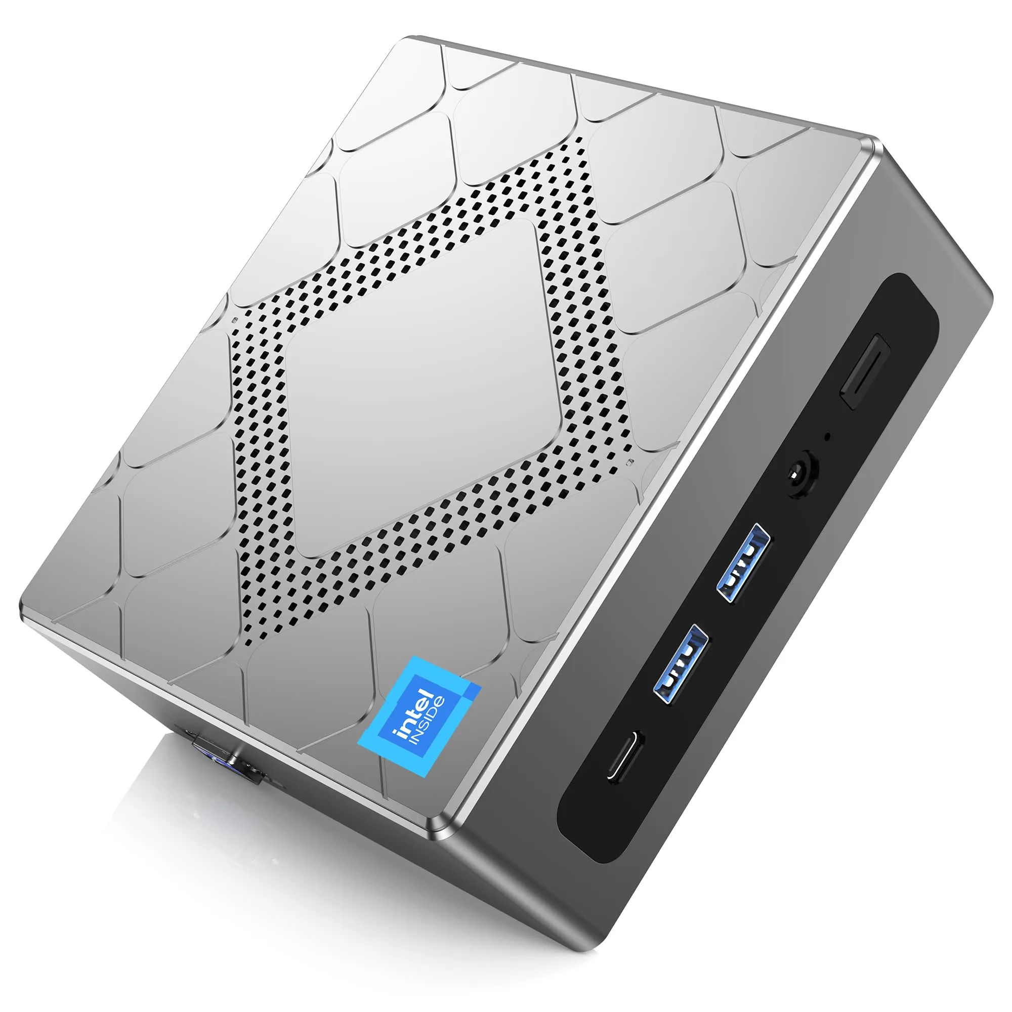 NiPoGi CK10 Mini PC W-11 Pro,Ιntel i5-12600H(fino a 4,5GHz,12C/16T),16GB DDR4 512GB M.2 NVMe PCle3.0 SSD Mini Computer, 2xHDMI+VGA 4K Triplo Display WiFi 6/BT 5.2,Micro PC per Ufficio/Istruzione