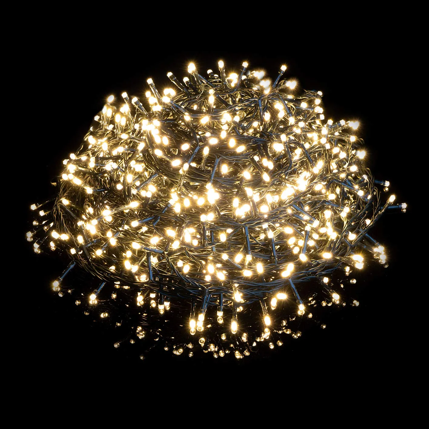 Nataland Catena Luminosa 1000 Led - 55 Metri Da Interno Ed Esterno, Serie Certificata Con Controller 8 Funzioni, Per Illuminazione Casa, Vetrine e Albero di Natale (Bianco Caldo, 1000 Led - 55 Metri)
