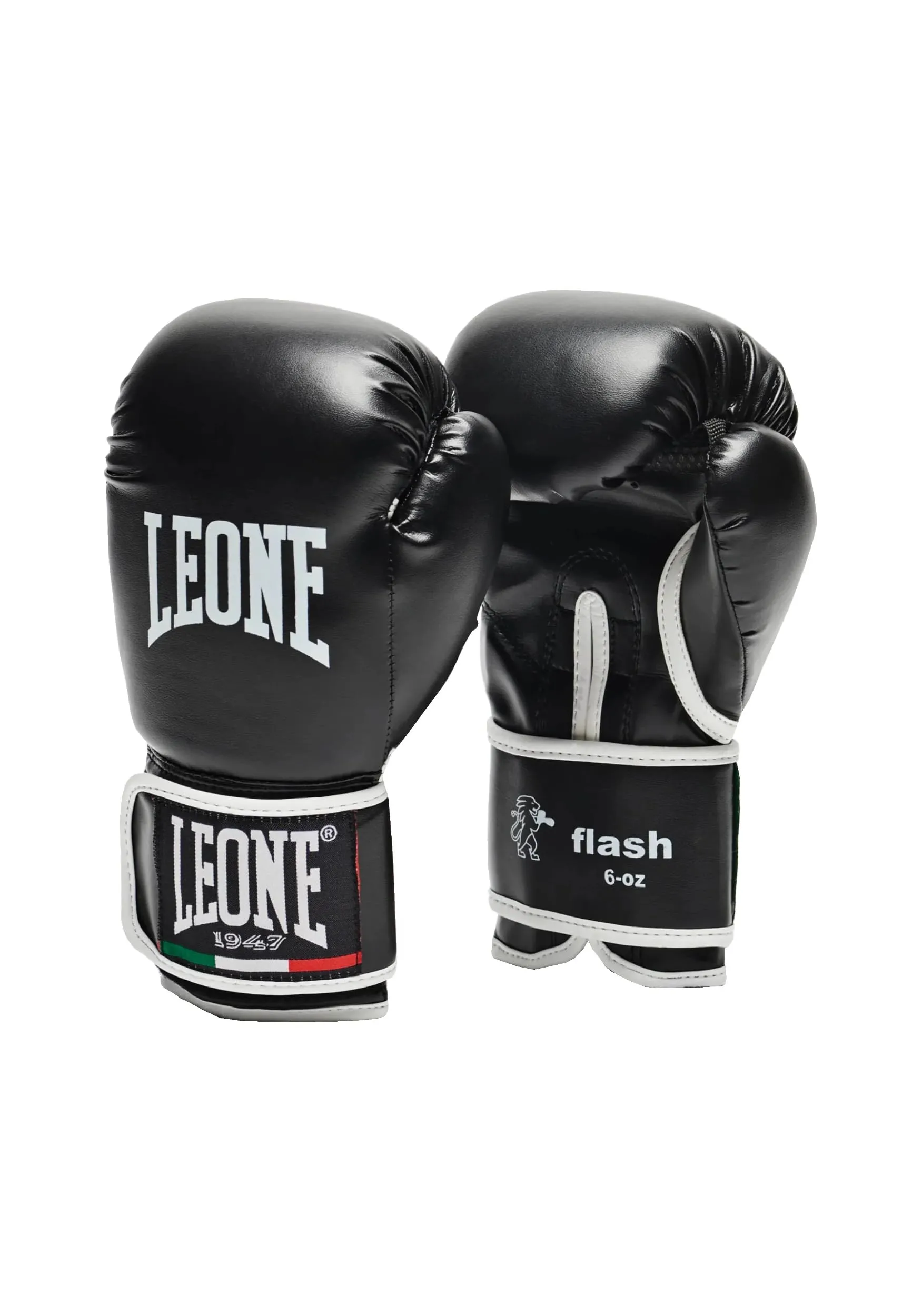 LEONE 1947, Flash Guantoni da Boxe, Unisex Bambini, Nero, 6OZ, GN083