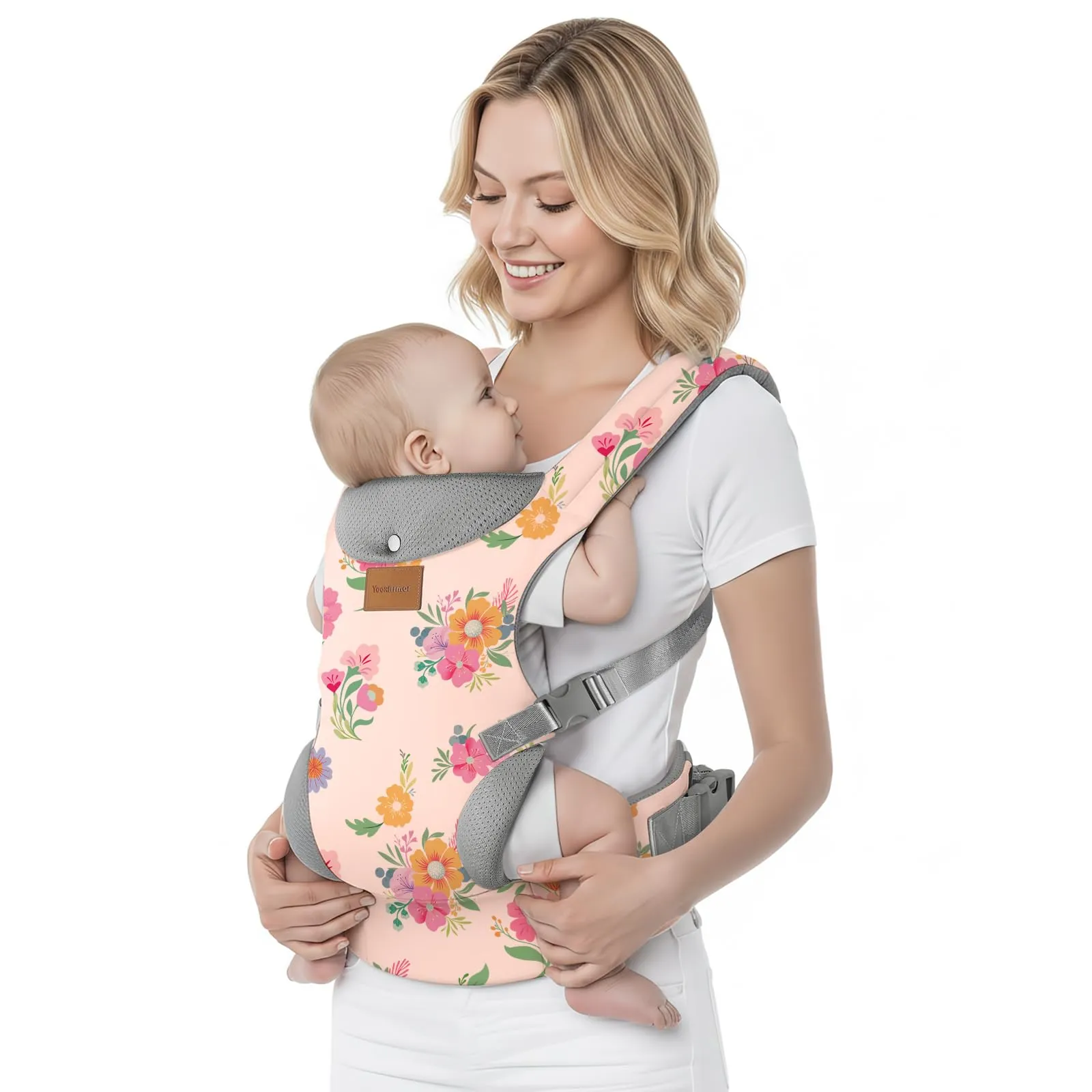 YooxAromr Marsupio Neonato,Ergonomico Regolabile Marsupio per Neonati di 3-36 Mesi,Porta Bebè per Bambini da 3-30kg,Voltato verso l'interno e verso l'esterno,Anteriore e posteriore