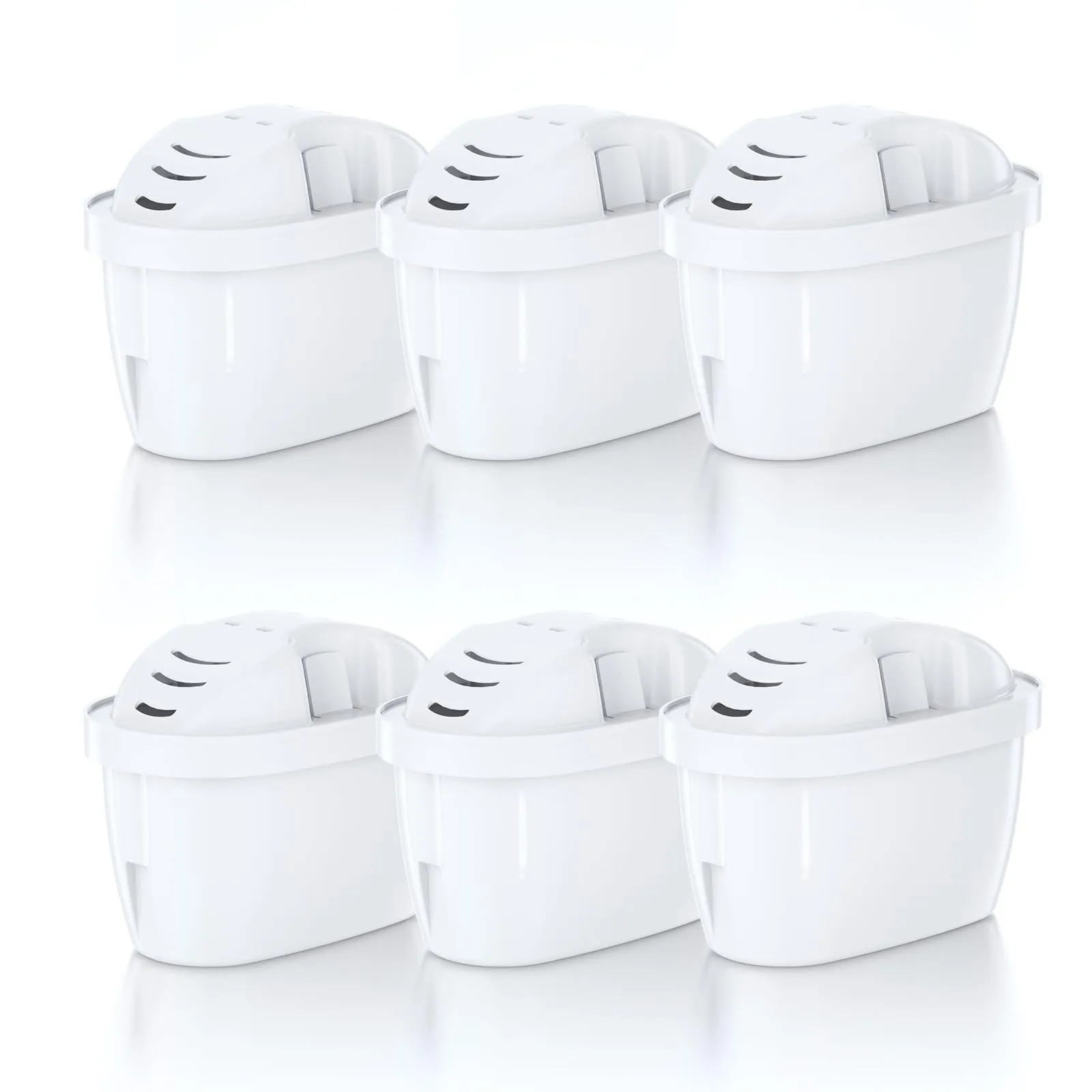 Molifal Cartucce filtranti per acqua compatibili con Brita Maxtra+, confezione da 6 pezzi, per brocche Marella, Style, Elemaris, filtraggio a 5 stadi, rimuove cloro, odori, metalli, senza BPA
