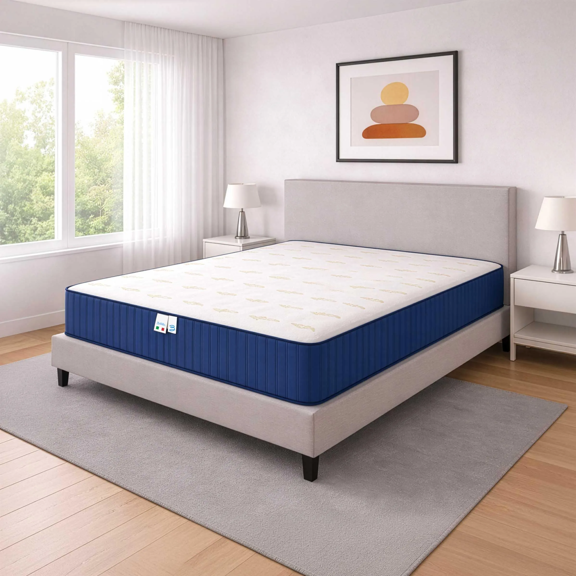 Baldiflex Materasso Memory 20 cm, Matrimoniale 160x190 cm, RelaxOne 20, Ortopedico e Ergonomico, Anallergico e Antibatterico, 100% Made in Italy