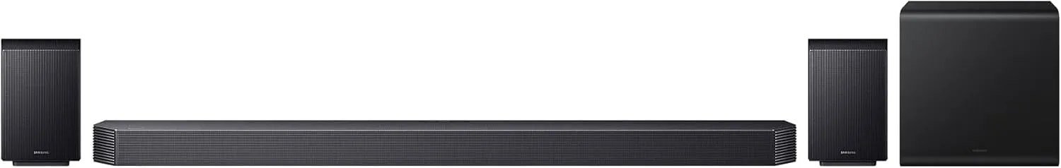 SAMSUNG Soundbar HW-Q930F/ZF Serie Q, 17 Speaker, Wireless, Dolby 5.1ch, Audio a 9.1.4 Canali, DTS:X, Surround Sound Expansion, Active Voice Amplifier Pro, Q-Simphony, Titan Black, 2025