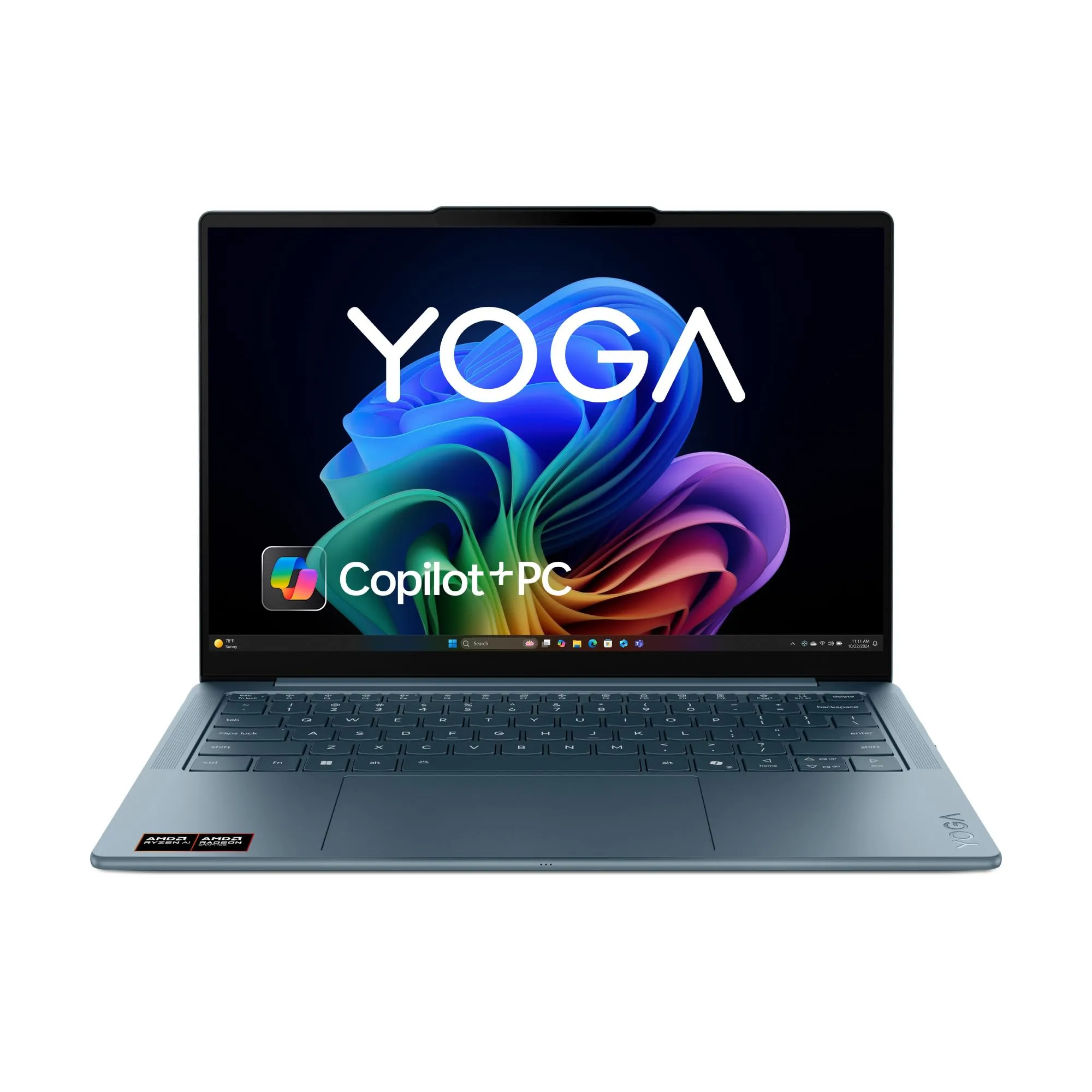 Lenovo Yoga Slim 7 14AKP10 Laptop | Copilot+ PC | Display OLED WUXGA 14" 2,8 K | AMD Ryzen AI 5 340 | 16 GB di RAM | SSD 512 GB | Scheda grafica AMD Radeon | Win11 | QWERTZ | Tidal Teal |
