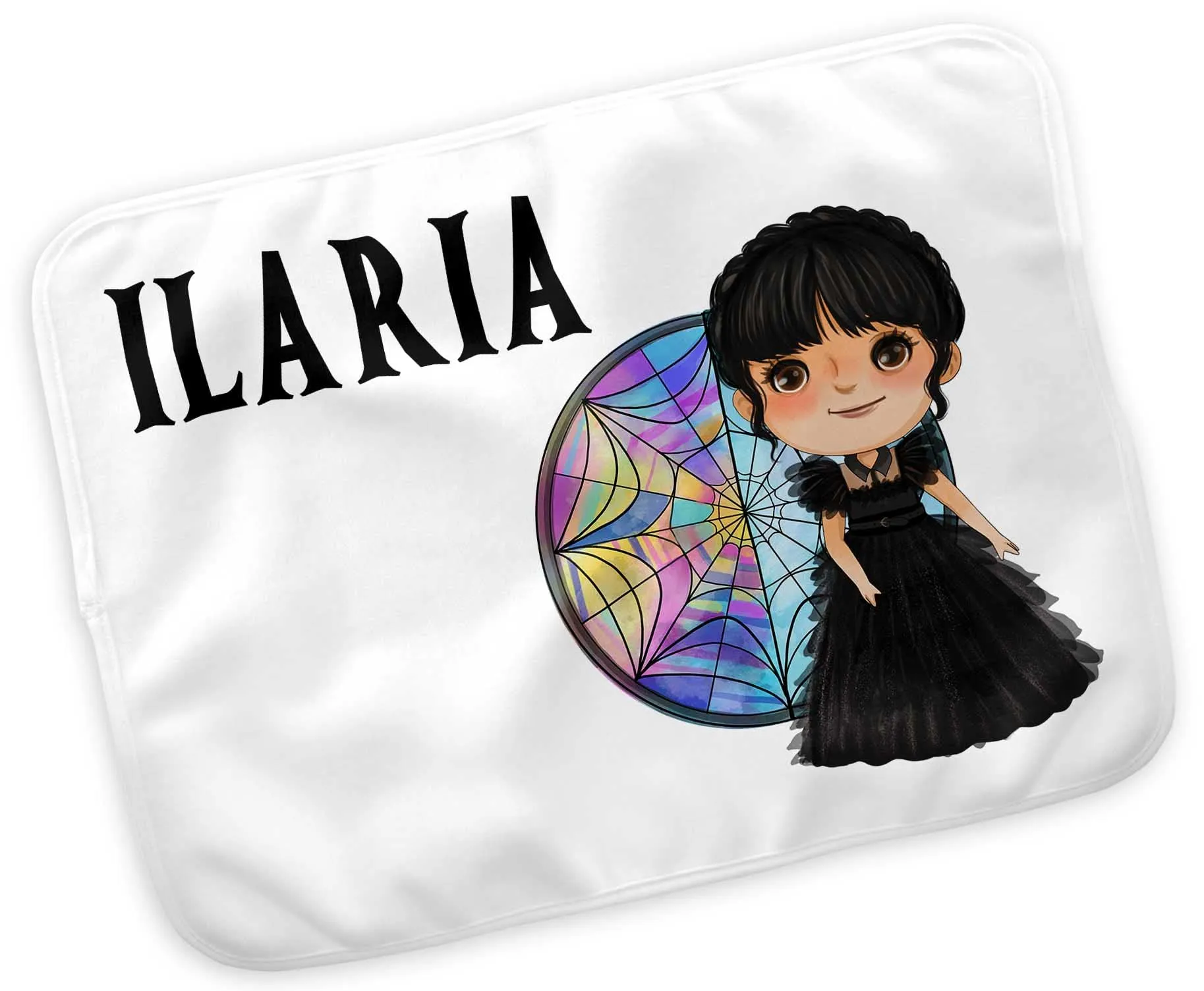 Tovaglietta Famiglia Halloween personalizzata con nome per scuola e asilo tempo libero sport ragazza gotica disegni spettrali ispirazione horror