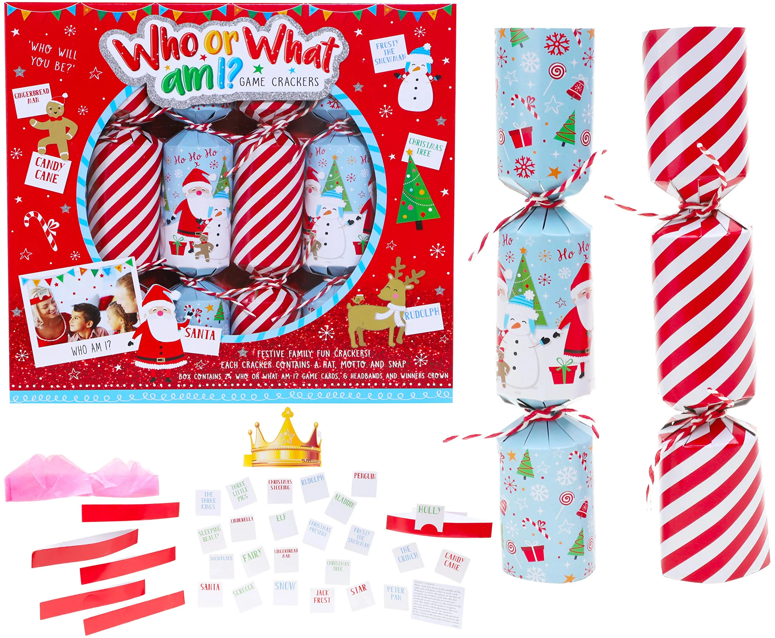 Toyland® Confezione da 6 - Chi o cosa sono Gioco Christmas Crackers - Giochi per feste di Natale - Cat F1