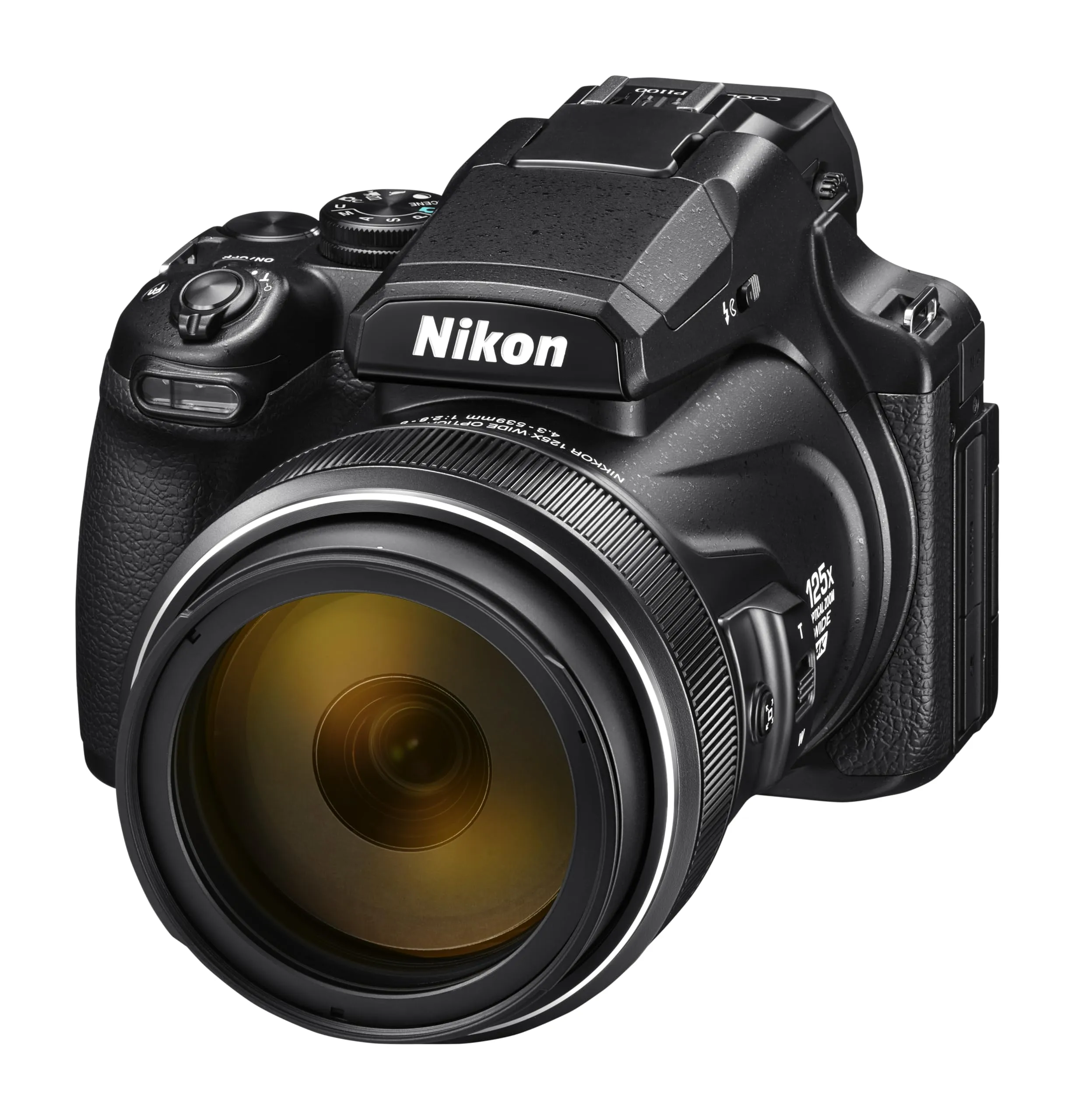 Nikon Coolpix P1100 Fotocamera Bridge, Zoom Ottico 125x (24-3000mm), Sensore CMOS 16 MP, Video 4K UHD, Stabilizzazione Ottica VR, LCD Articolato 3.2", Nero [Nital card: 4 anni di garanzia]