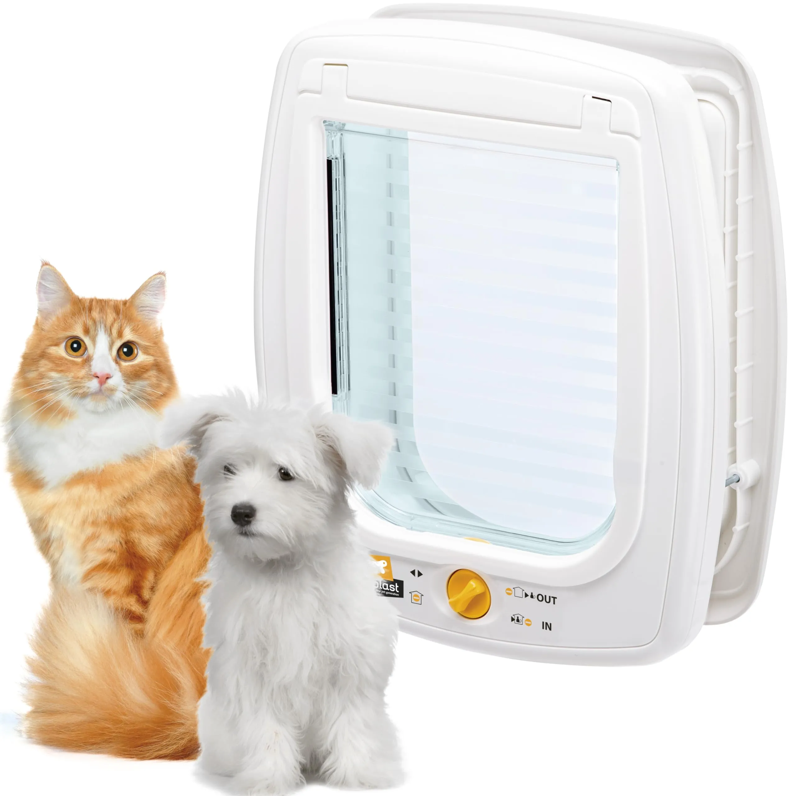 Ferplast Gattaiola, Porta per Gatti Grandi, Porta Basculante per Cani Piccoli, Entrata e Uscita controllabile 4 Vie, Protezione da Correnti d'Aria, Swing 9 Taglia Piccola, Porticina per Cani Gatti