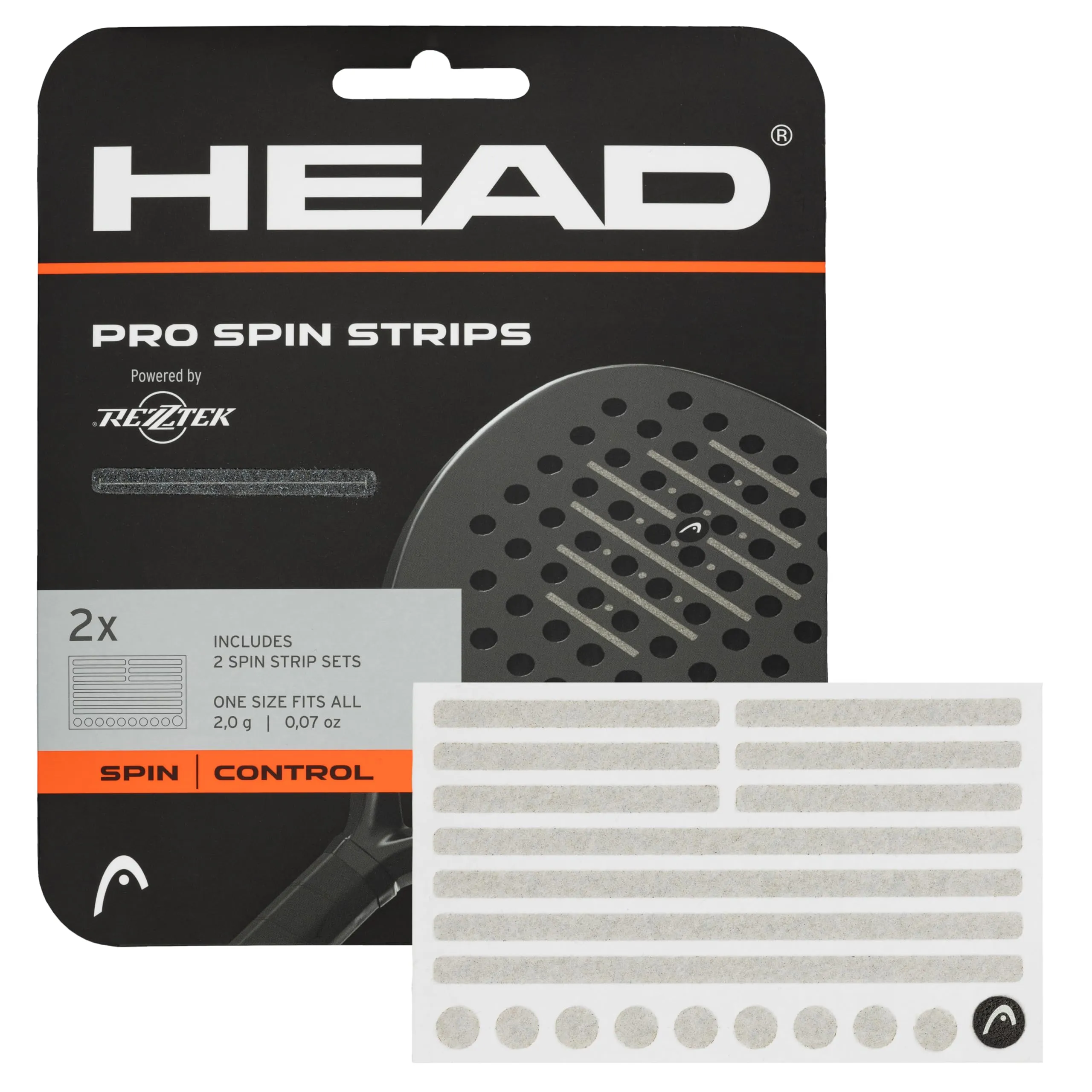 Rezztek Pro Spin Strips per Racchetta da Padel – Migliora Il Giro e Il Controllo della Palla – Si Adatta a Tutte Le Racchette da Padel – Accessorio Imperdibile
