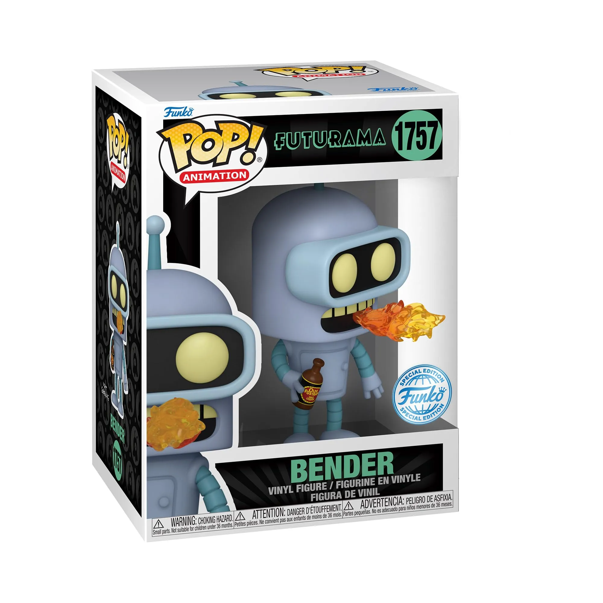 Funko POP! TV: Futurama - Bender - Probabilità di 1/6 per la Variante Chase - Si Illumina Al Buio - Figura in Vinile da Collezione - Idea Regalo - Merchandising Ufficiale - TV Fans