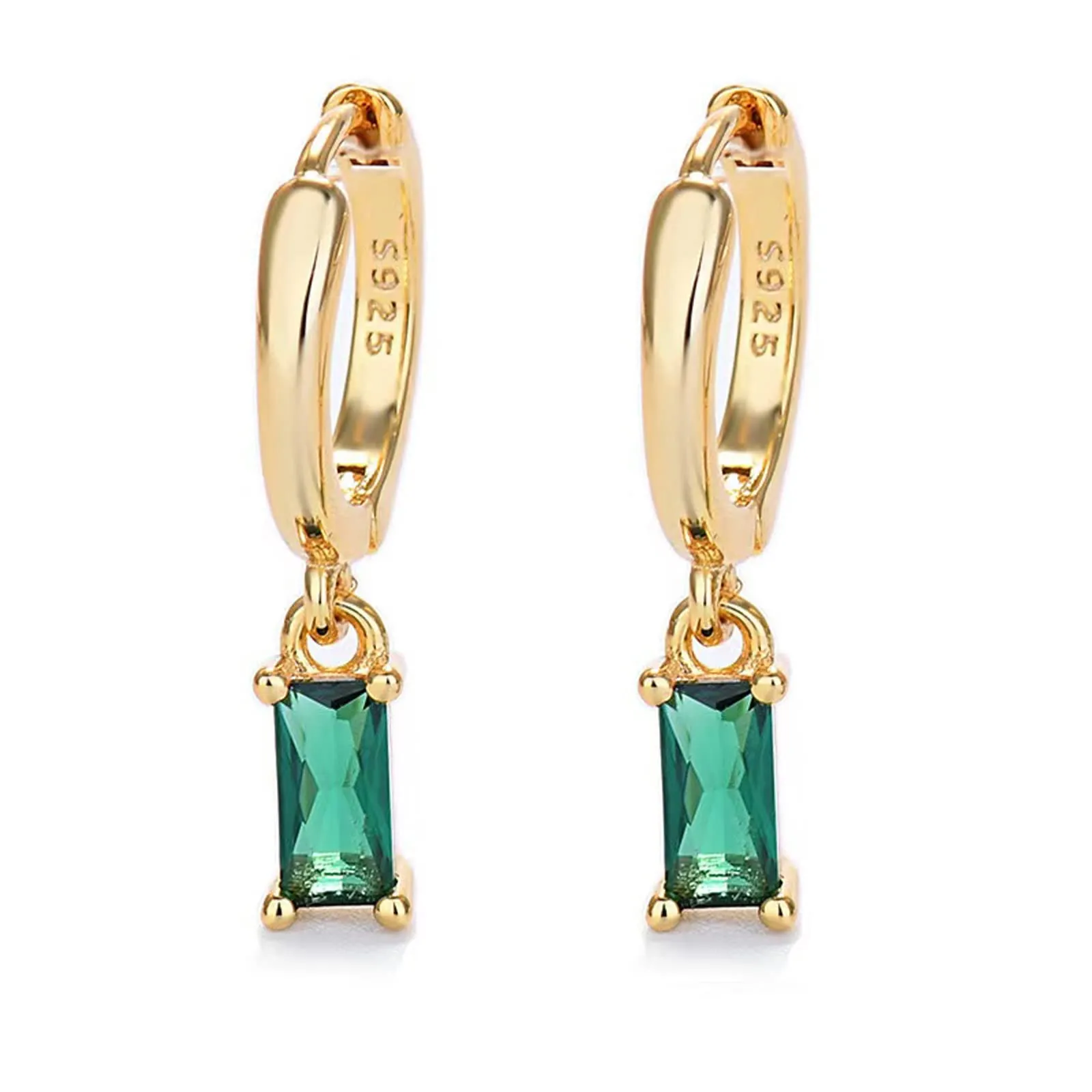 Rame Orecchini A Cerchio Pendenti, Donna Lunghi Oro 14K Bambina e Uomo 2Pz