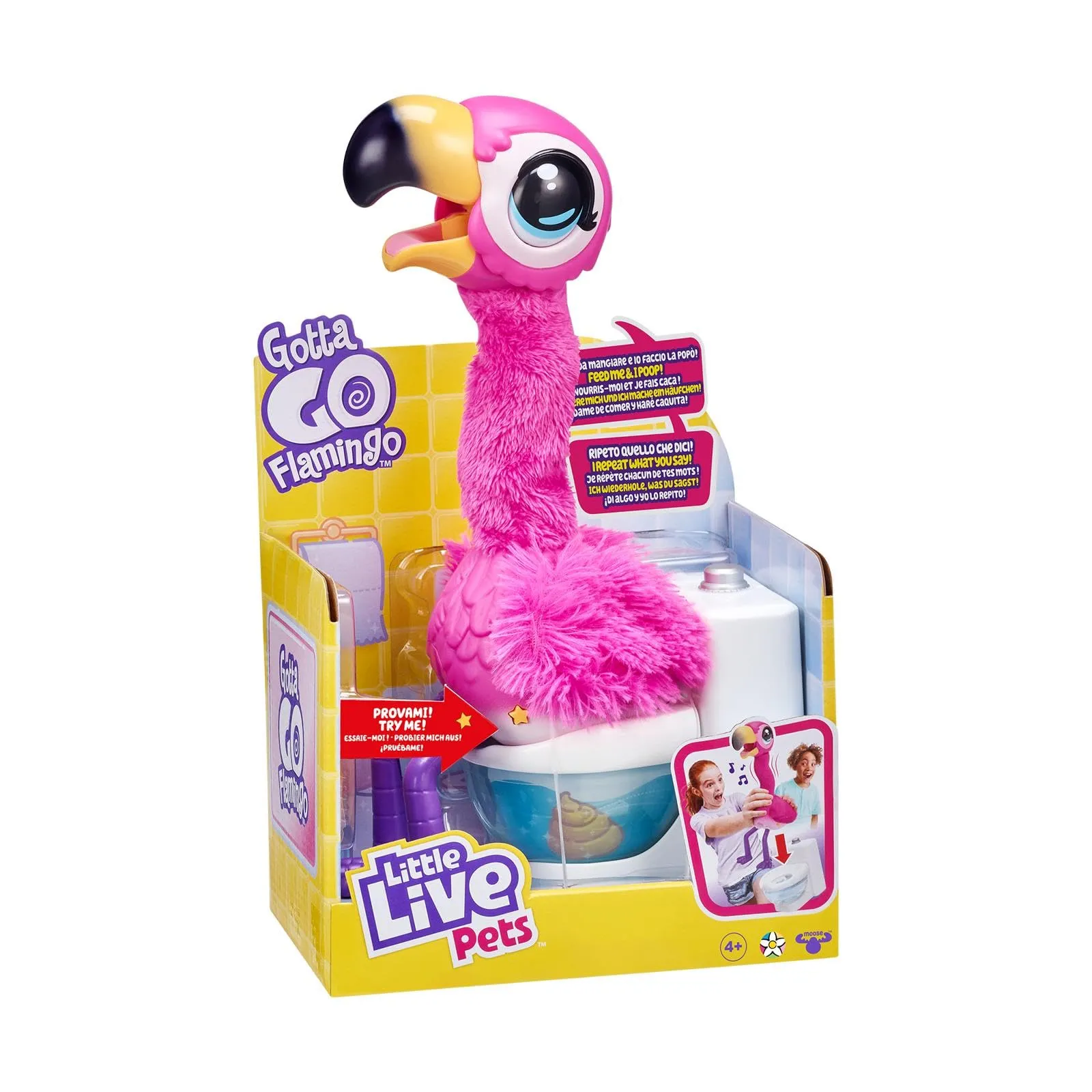 Rocco Giocattoli - Little Live Pets Gotta Go Flamingo | Il flamingo rosa buffo che balla e interagisce con te