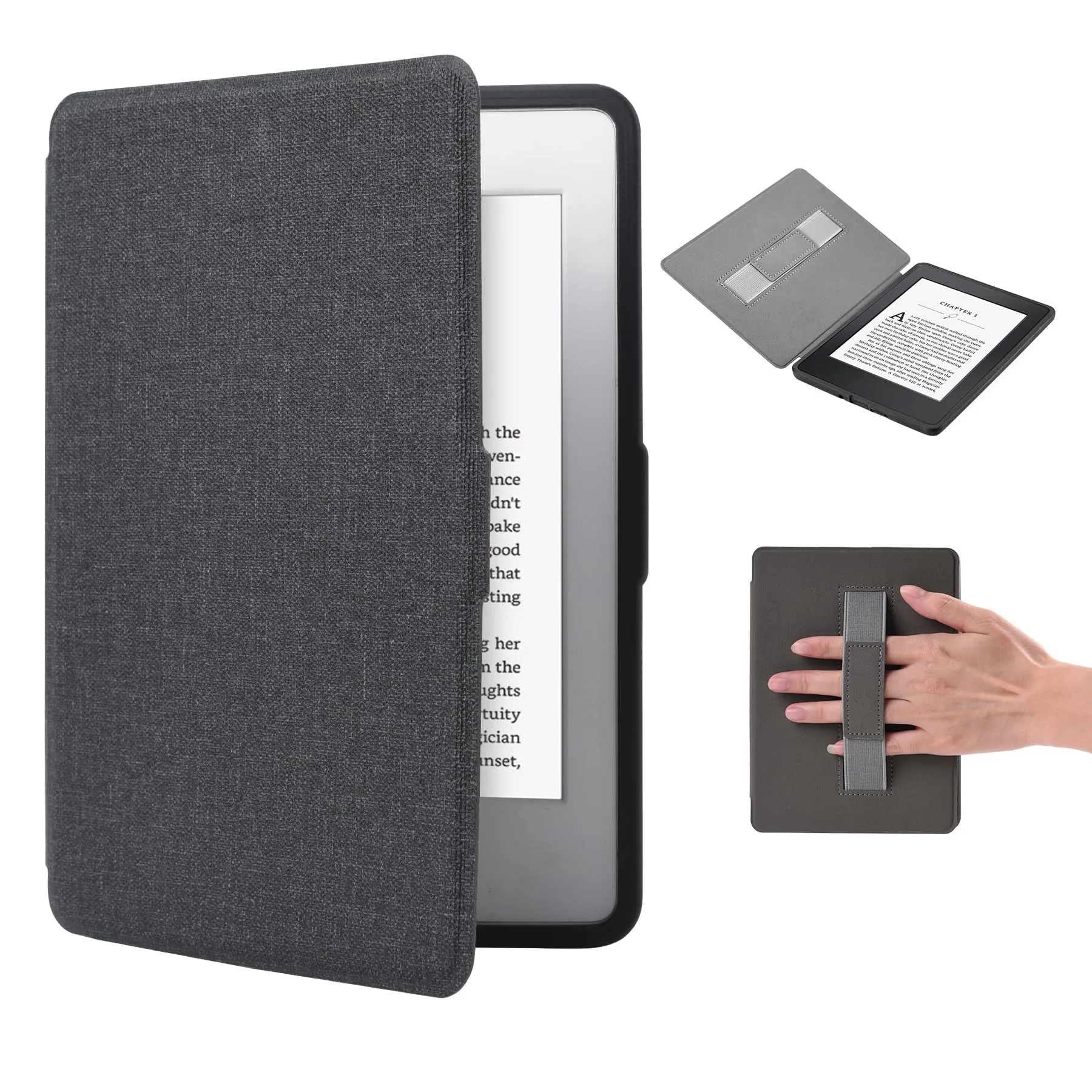 Custodia per Kindle 11ª generazione 2024, 6" cover per Kindle 2024/2022, cinturino da polso con funzione sleep/wake, e-reader (modello n. RS23CV/C2V2L3)