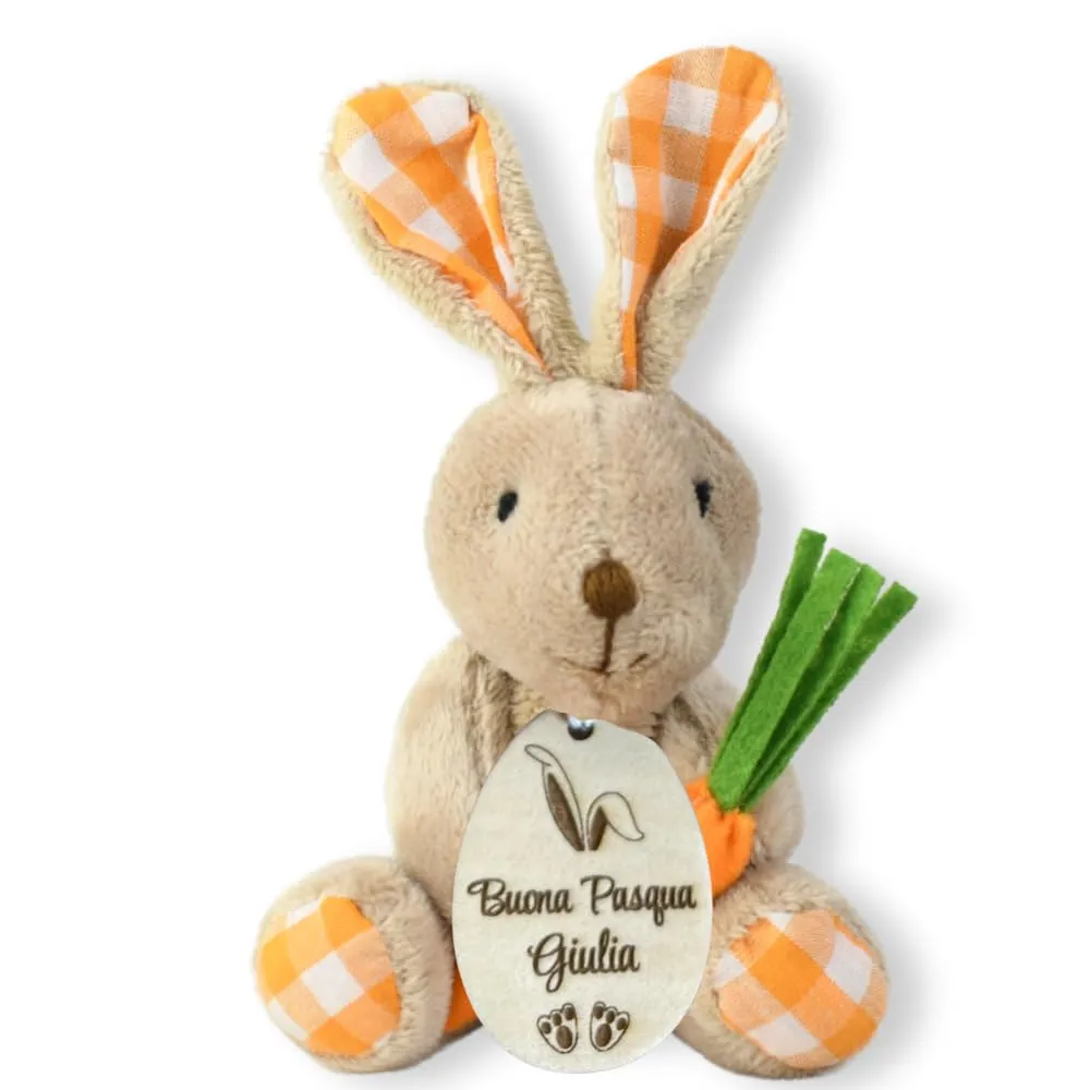 Coniglietto di peluche personalizzato con nome - Idea regalo per lei e per lui Pasqua
