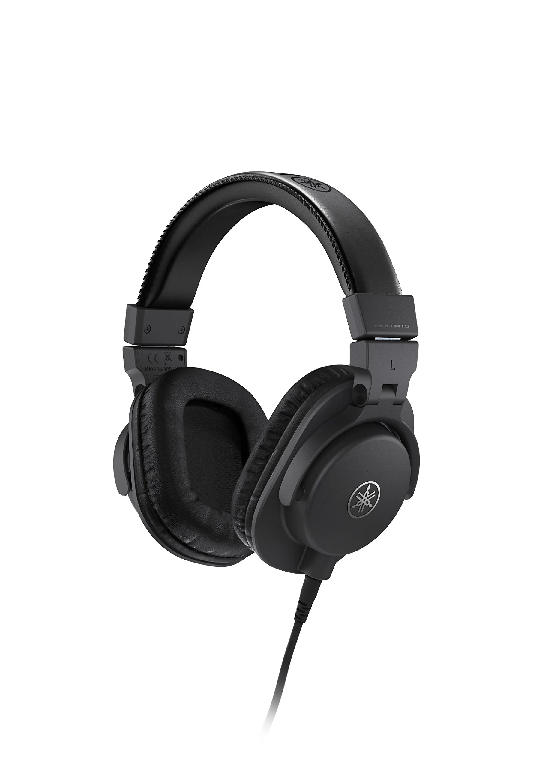 Yamaha HPH-MT5 Cuffie da Studio Over Ear - Cuffie Monitor Pieghevoli, con Cavo da 3 m e Jack Adattatore Stereo Standard da 6,3 mm - Nero