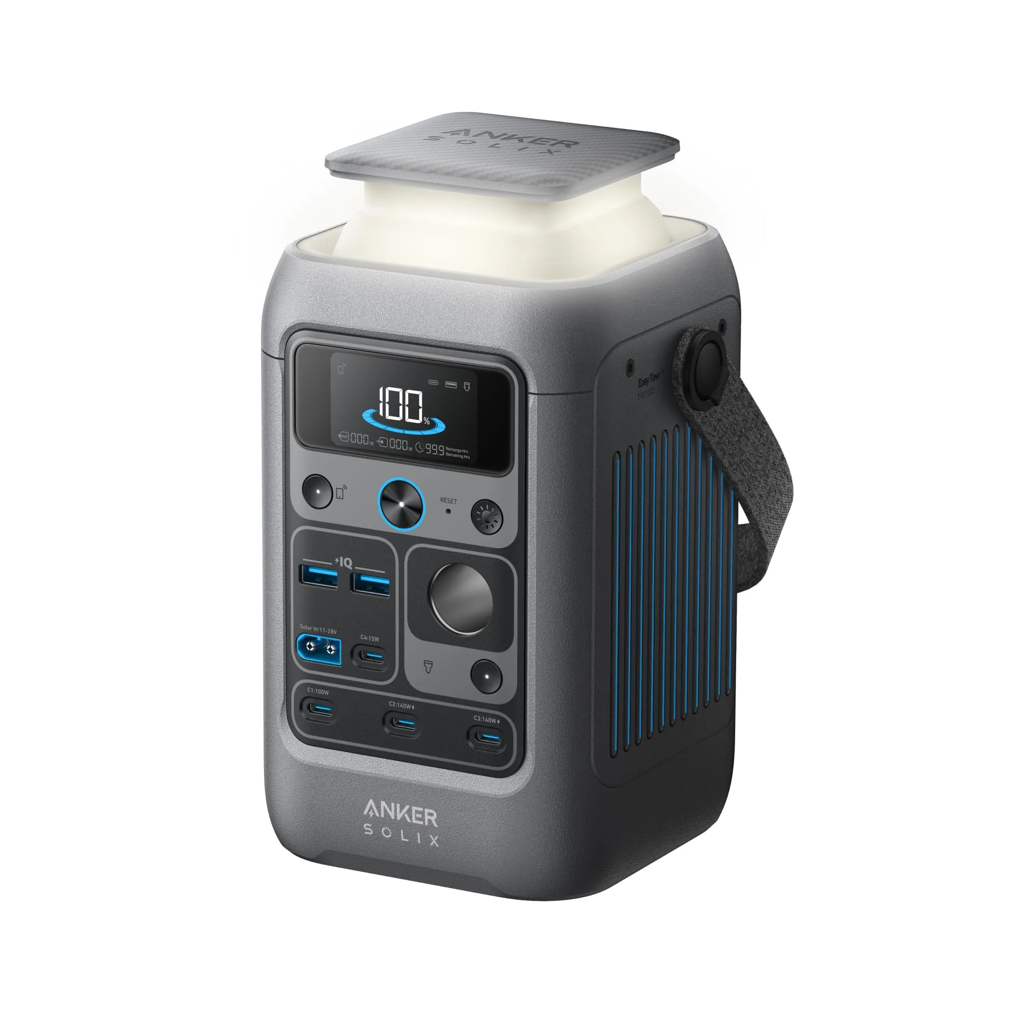 Anker SOLIX C300 DC PowerBank, centrale elettrica, 288Wh (90000mAh) per dispositivi multipli, batteria LiFePO4, generatore solare da 300W, campeggio, viaggi, emergenze (pannello solare opzionale)