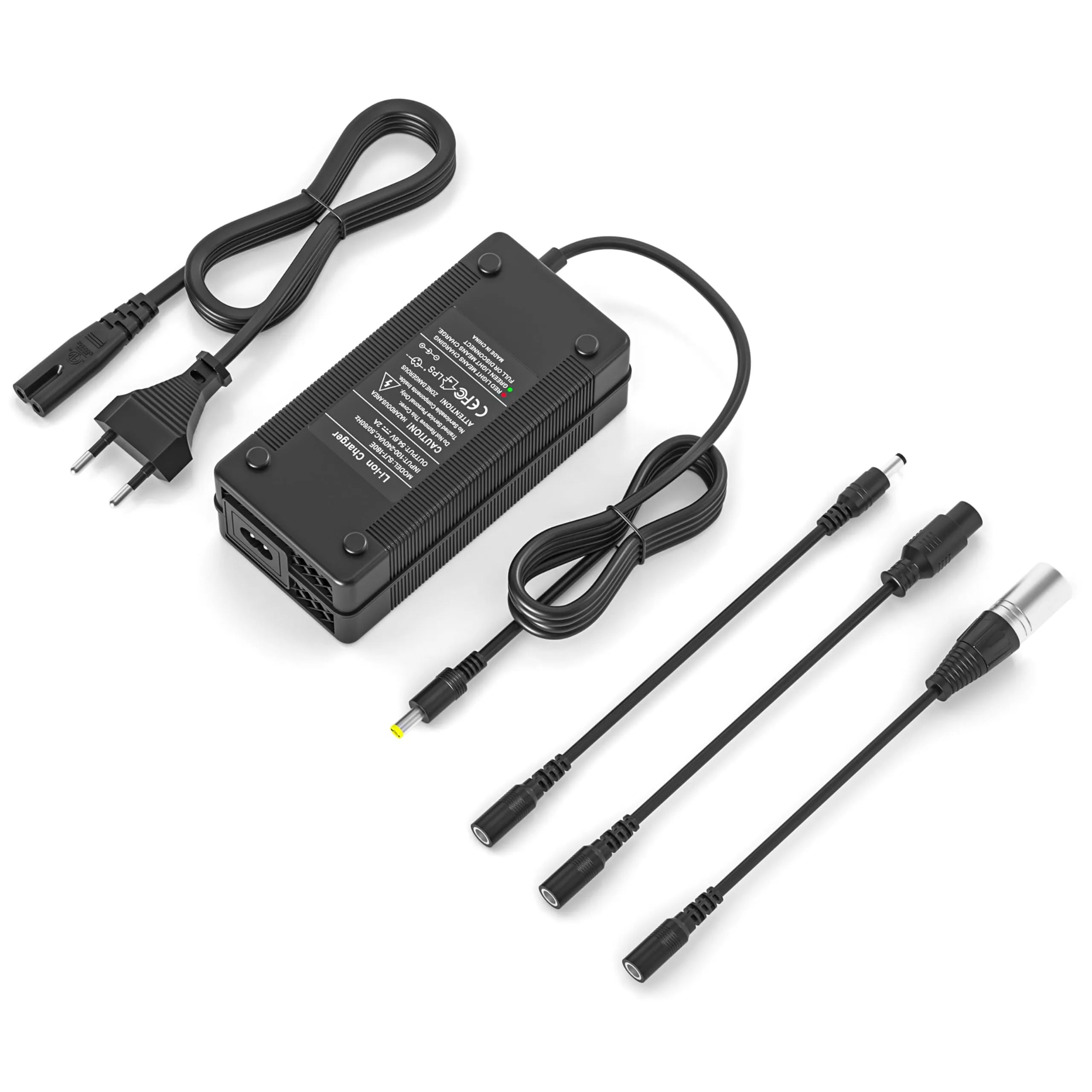 Caricatore Monopattino Elettrico per Kugoo M4/M4 Pro, 54.6V 2A Batteria Caricabatterie Hoverboard per Gotrax G2 G3 G4, Evercross H5, Hitway H5/H5 Pro, UrbanGlide E-Cross Pro Scooter Elettrico