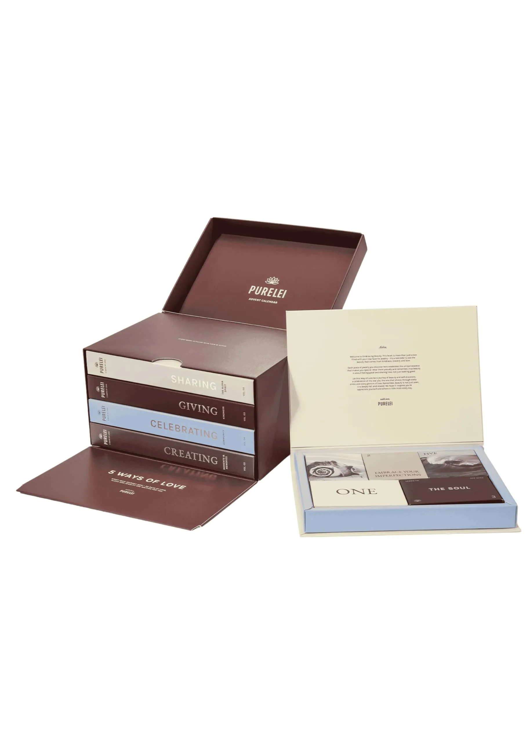 PURELEI® calendario avvento gioielli 2025 (Oro) – 25 pezzi esclusivi di gioielleria per ogni occasione – Calendario avvento – Confezione sostenibile e riutilizzabile – Regalo per donne