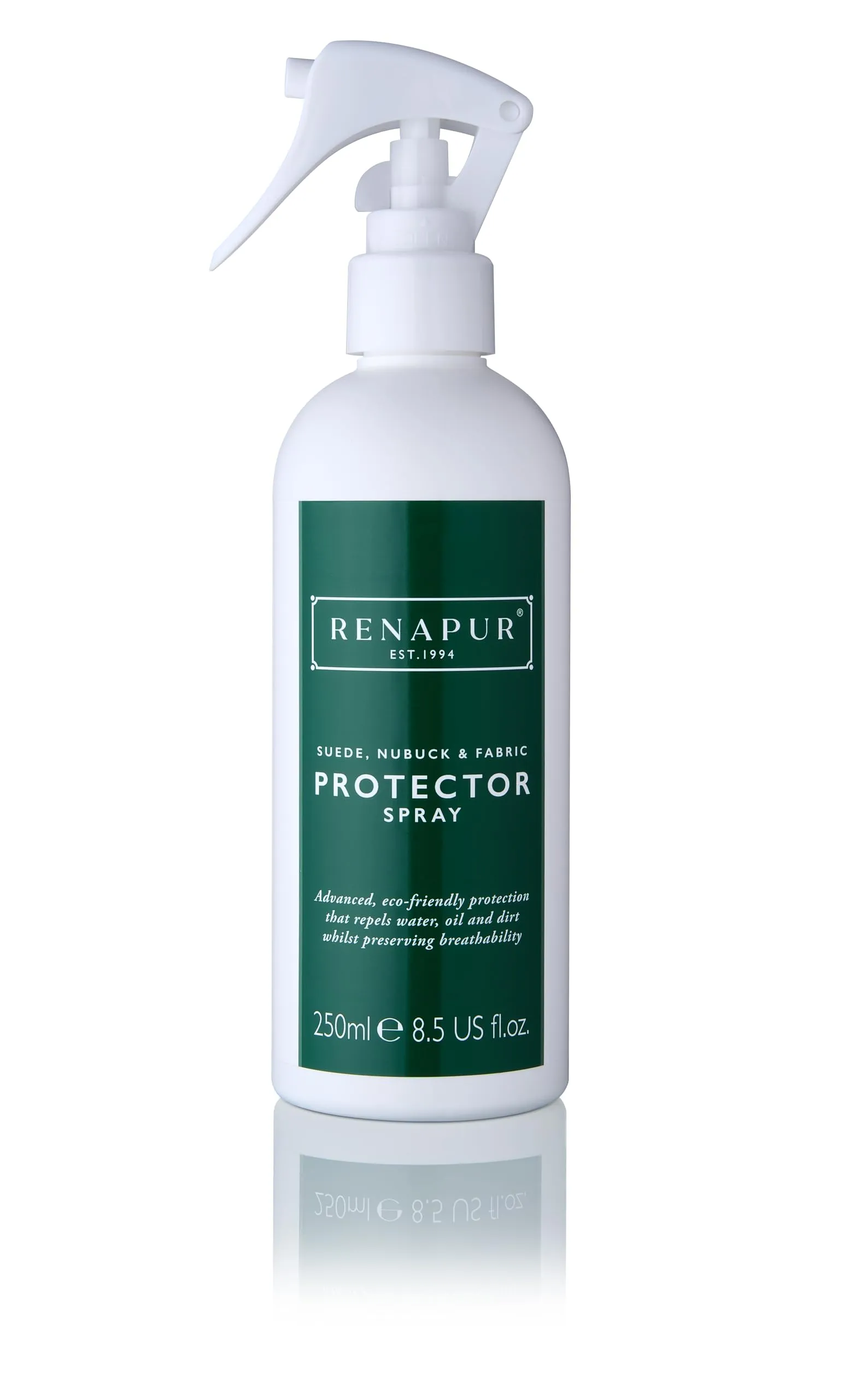 Renapur Pelle scamosciata, nabuk, impermeabilizzazione/antimacchia, ecologica, atossica, per scarpe, stivali, scarpe da ginnastica e abbigliamento (flacone spray da 250 ml)