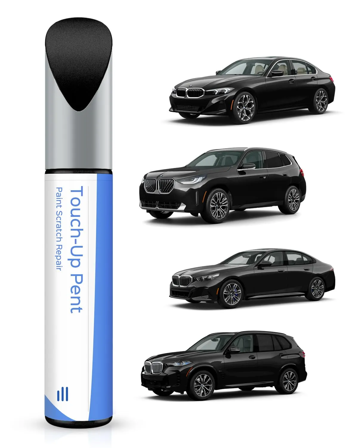 Vernice per ritocco per BMW Serie 3/Serie 5/X2/X3 2018/X4/X5 2018 - Corrispondenza esatta - Riparazione di graffi e scheggiature - Nero zaffiro metallizzato (475)