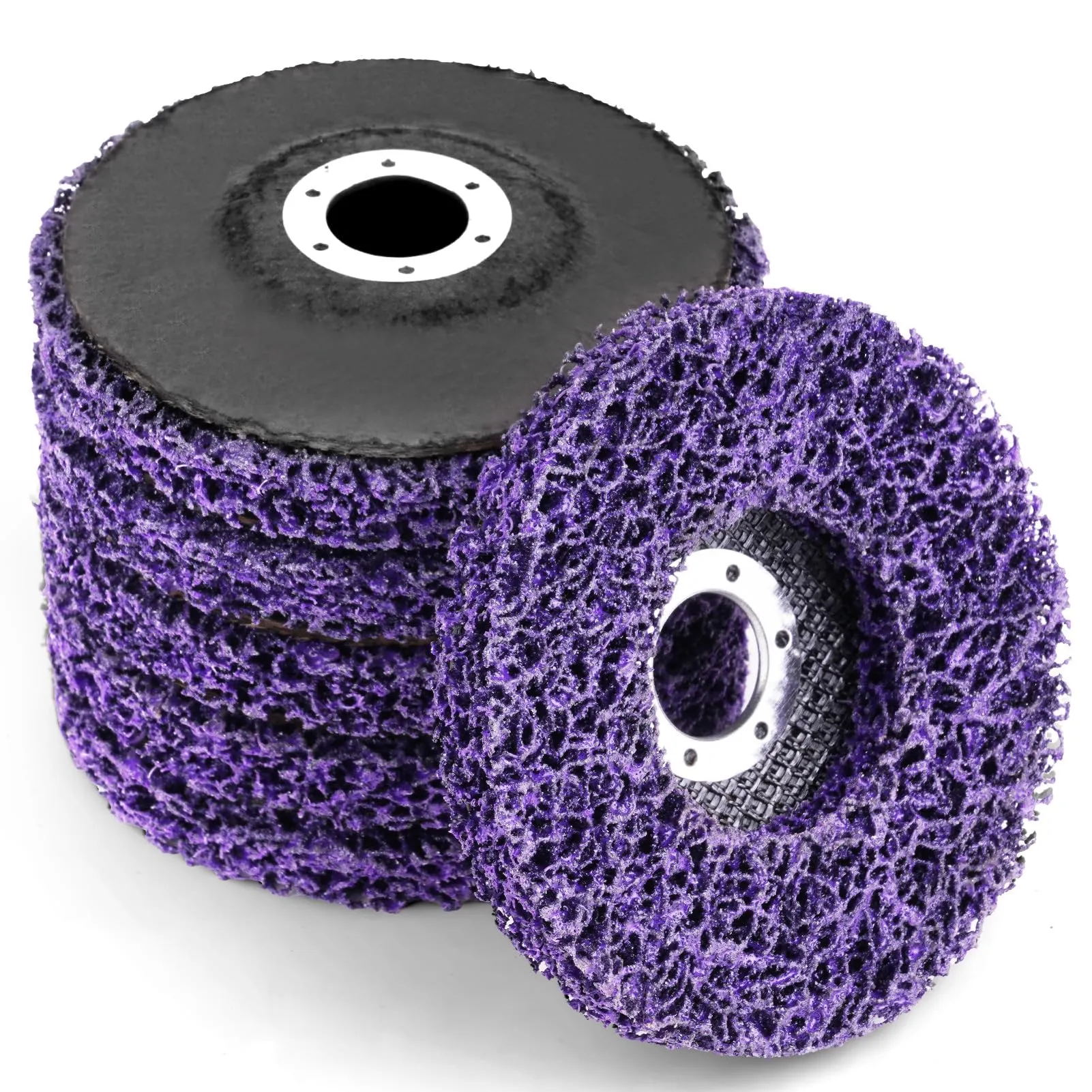 Adiwo 6 Pezzi Dischi Abrasivi CSD, 115 X 22mm Disco di Pulizia, Dischi per la Pulizia Grossolana, per la Lavorazione della Superficie o la Rimozione della Vernice, Ruggine per Smerigliatrici Angolari