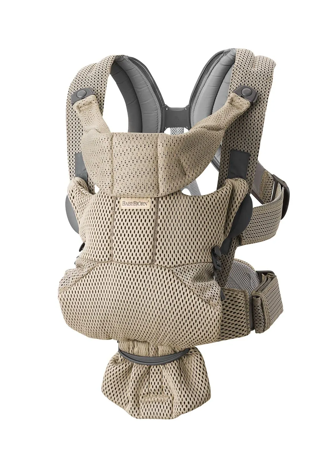 BabyBjörn Marsupio Move Mesh 3D, Beige-grigio
