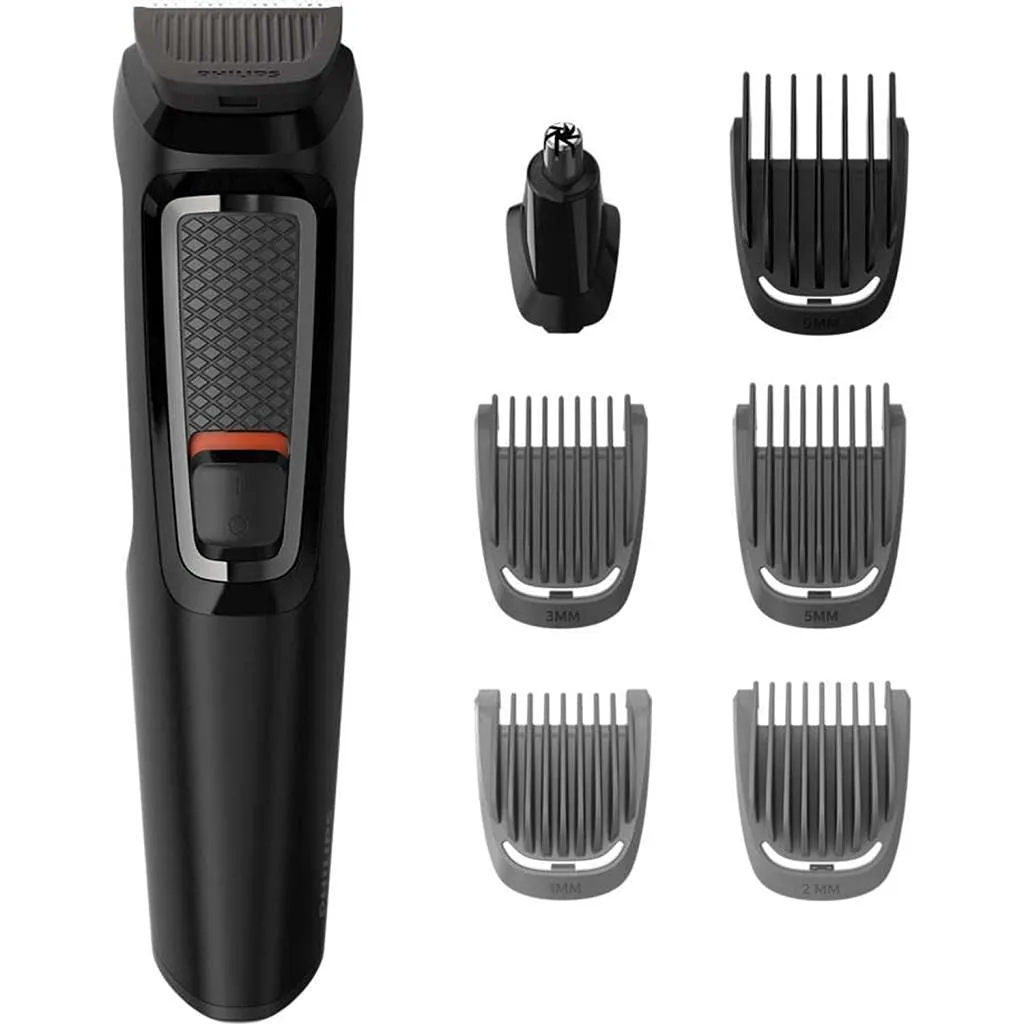 Philips Grooming Kit serie3000 MG3720/15 Tagliacapelli, Regolabarba uomo, Rifinitore Baffi/Naso/Orecchie, 7in1