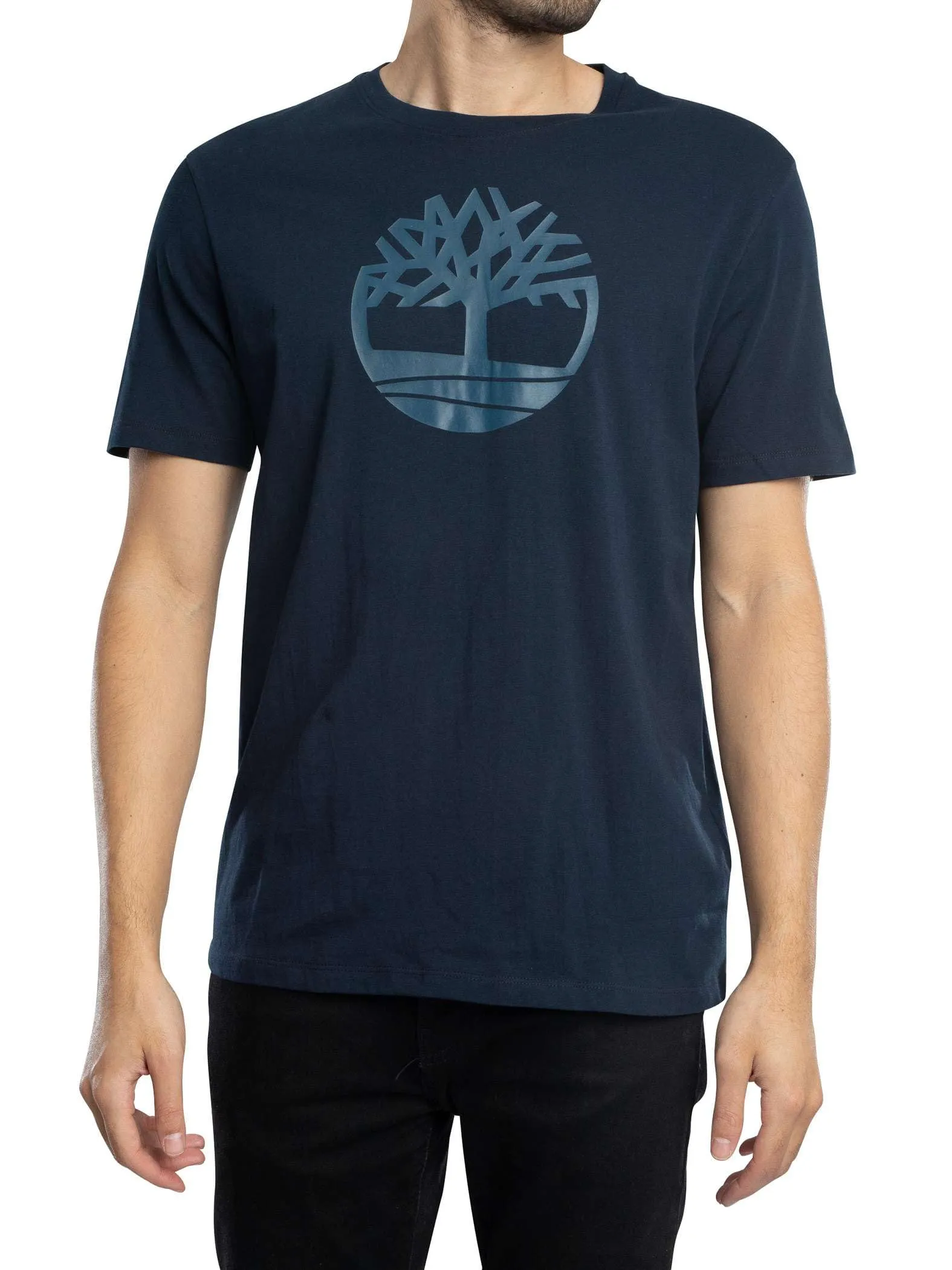 Timberland T-Shirt da Uomo con Logo ad Albero Kennebec River Blu Taglia M Codice TB0A2C2RZ02