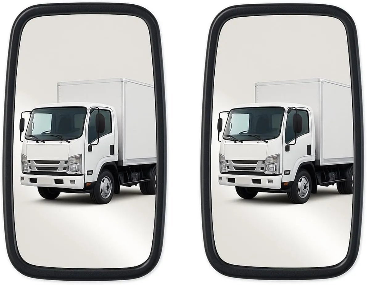 2 x specchi retrovisori esterni universali 37,2 cm x 18,4 cm per furgoni, camion, auto, trattore, escavatore, utilizzabili a sinistra o a destra