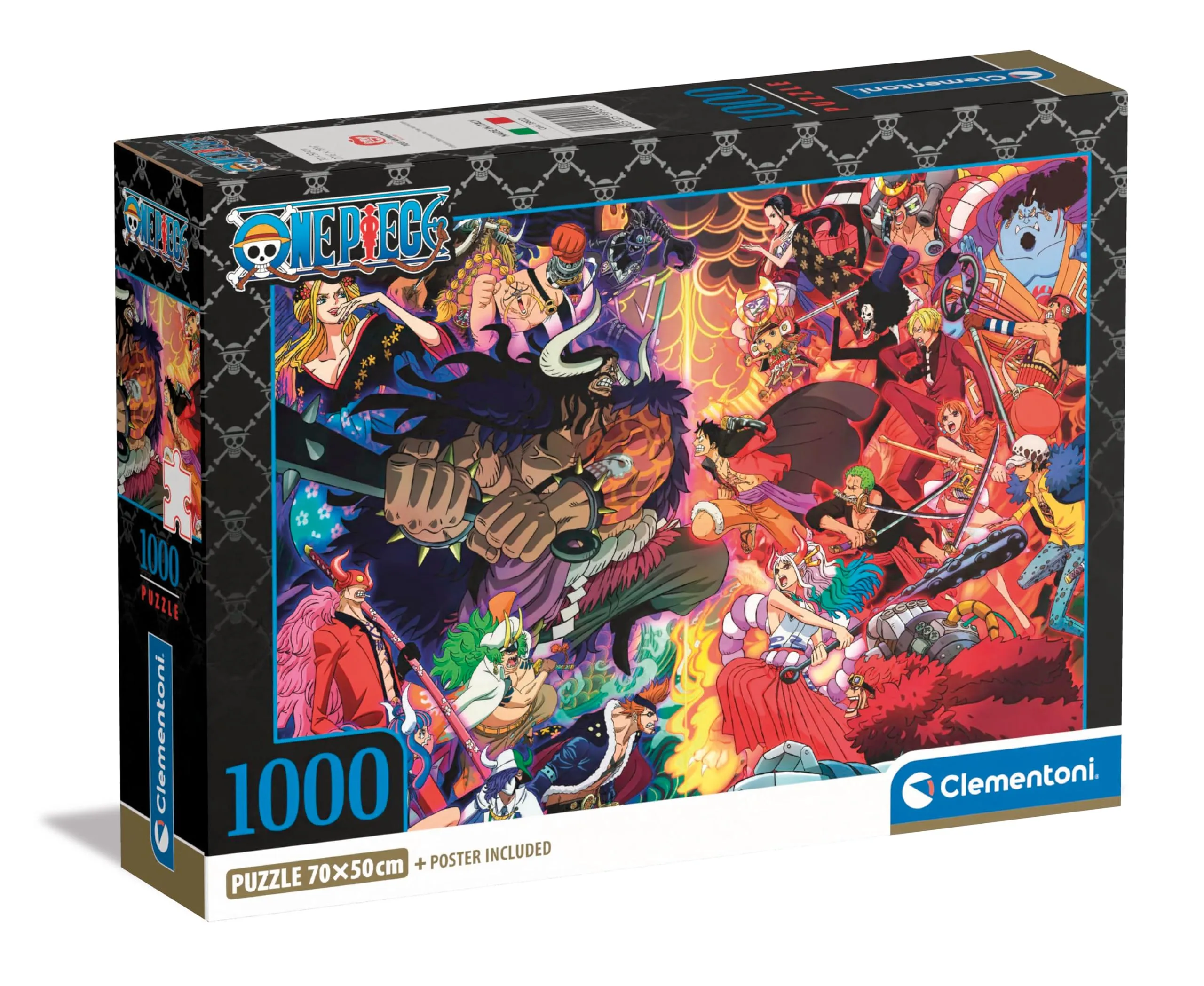 Clementoni Puzzle One Piece - 1000 Pezzi - Puzzle Adulti, Poster Incluso, Puzzle Anime, Manga, Divertimento Per Adulti, Made In Italy, 39922