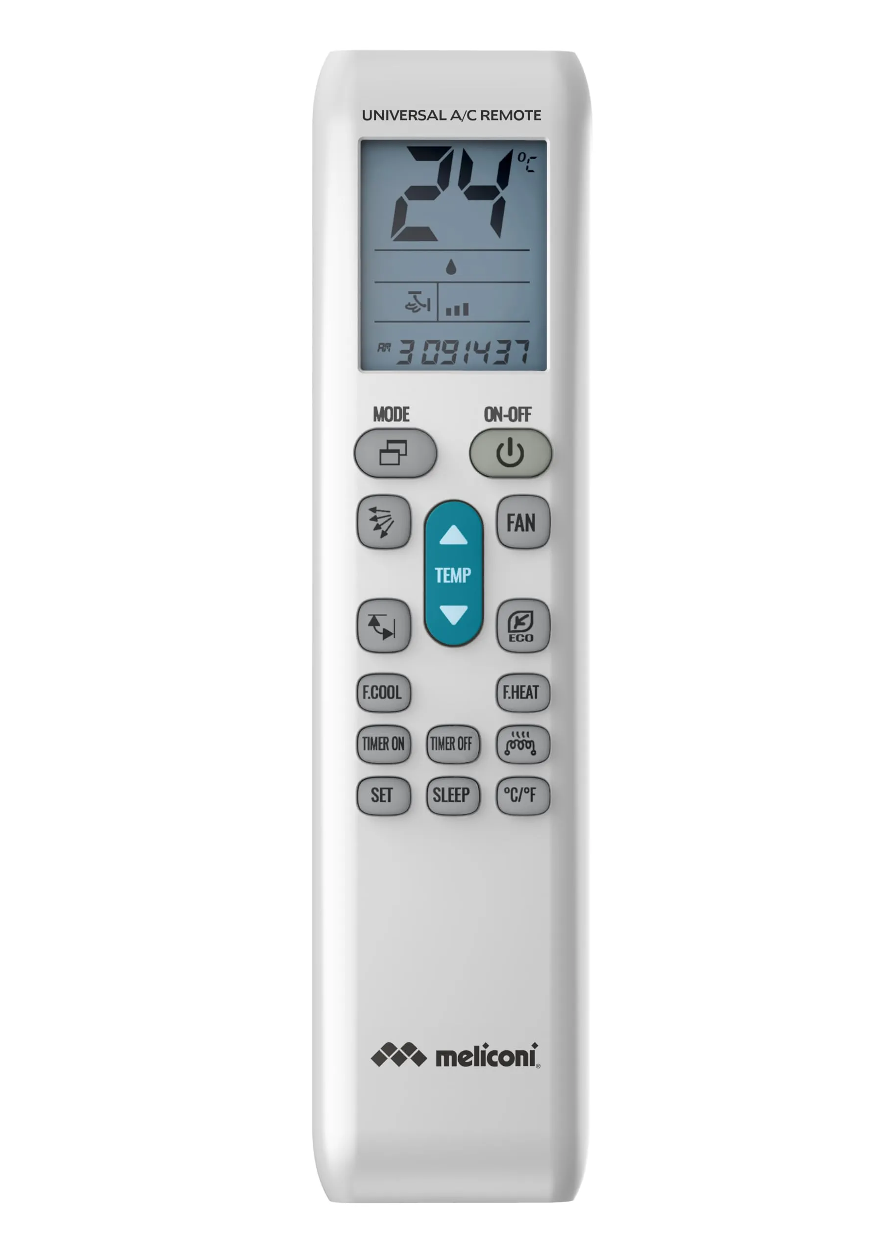 Meliconi AC50 - Telecomando Universale per Climatizzatori, compatibile con quasi tutti i modelli, memoria permanente e funzioni principali