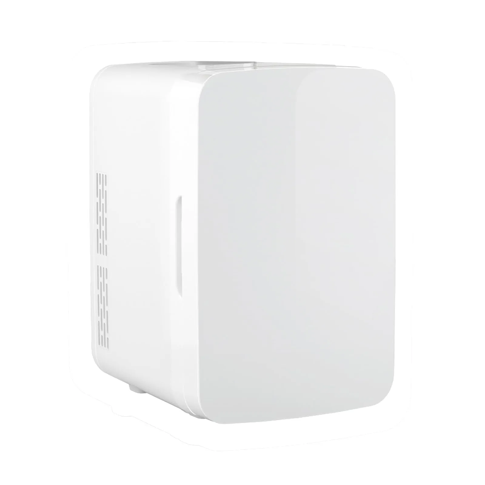 YASHE Mini Frigorifero, 10 Litri/12 Lattine Frigorifero per la Cura della Pelle per Camera da Letto, 110V AC/12V DC Termoelettrico Refrigeratore e Scaldavivande per Bevande, Ufficio, Auto, Bianco