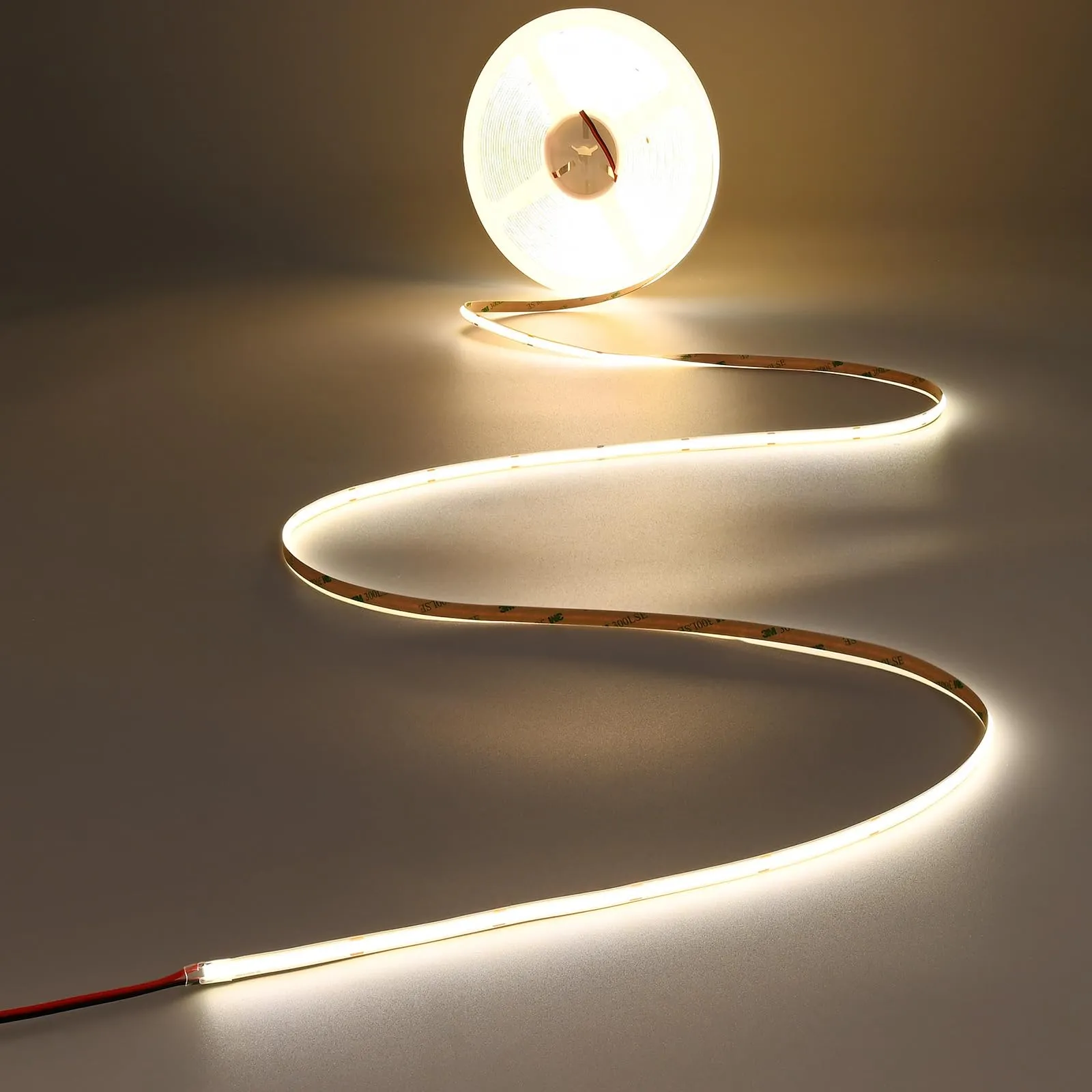 JOYLIT 15M Striscia LED COB 24V Bianca Natural 4000K, 480LED/M CRI 90+ 10500LM Alta Luminosità Dimmable Autoadesivo LED Strip Per Camera da Letto, Armadietti Della Cucina (Alimentazione non Inclusa)