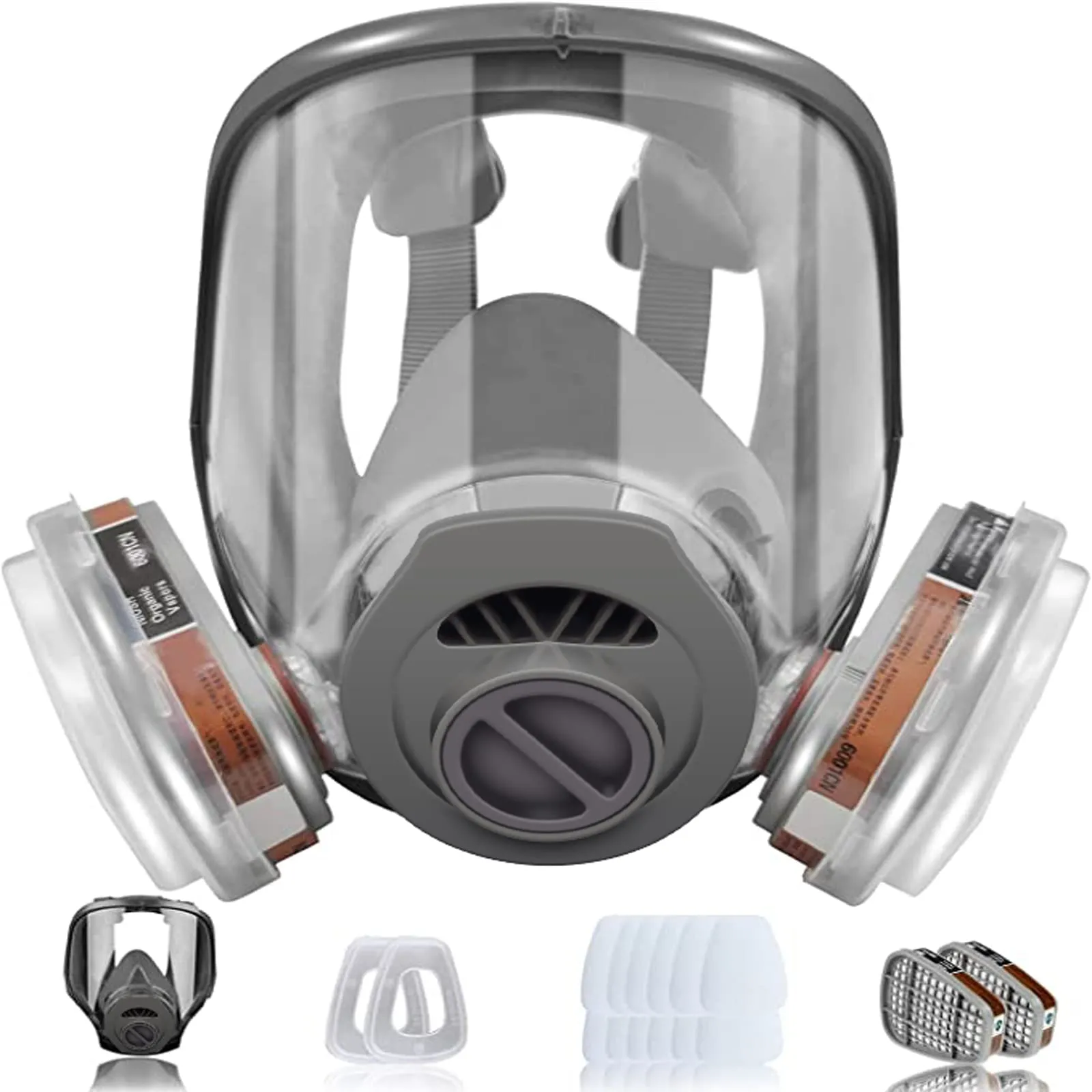 Maschera Respiratoria Con Filtri，18-1 Maschere Antigas Maschera Antipolvere Professionali Copertura Respiratore A Pieno Facciale per Rettifica, Falegnameria, Ristrutturazione Di internie, etc