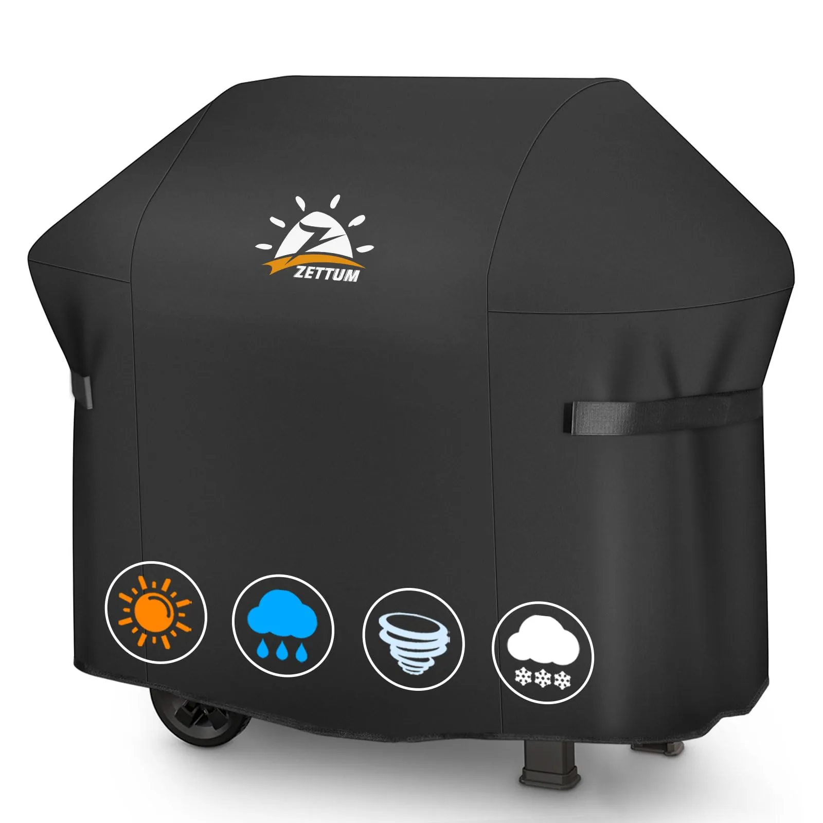 Zettum Copertura Barbecue da 132 cm, 7106 Copri in PU per BBQ Weber Spirit serie 300, Oxford 600D Impermeabile Telo Esterno per Weber Spirit E310, Sprit E315, E330 e Spirit ii E310 (132 x 66 x 109 cm)