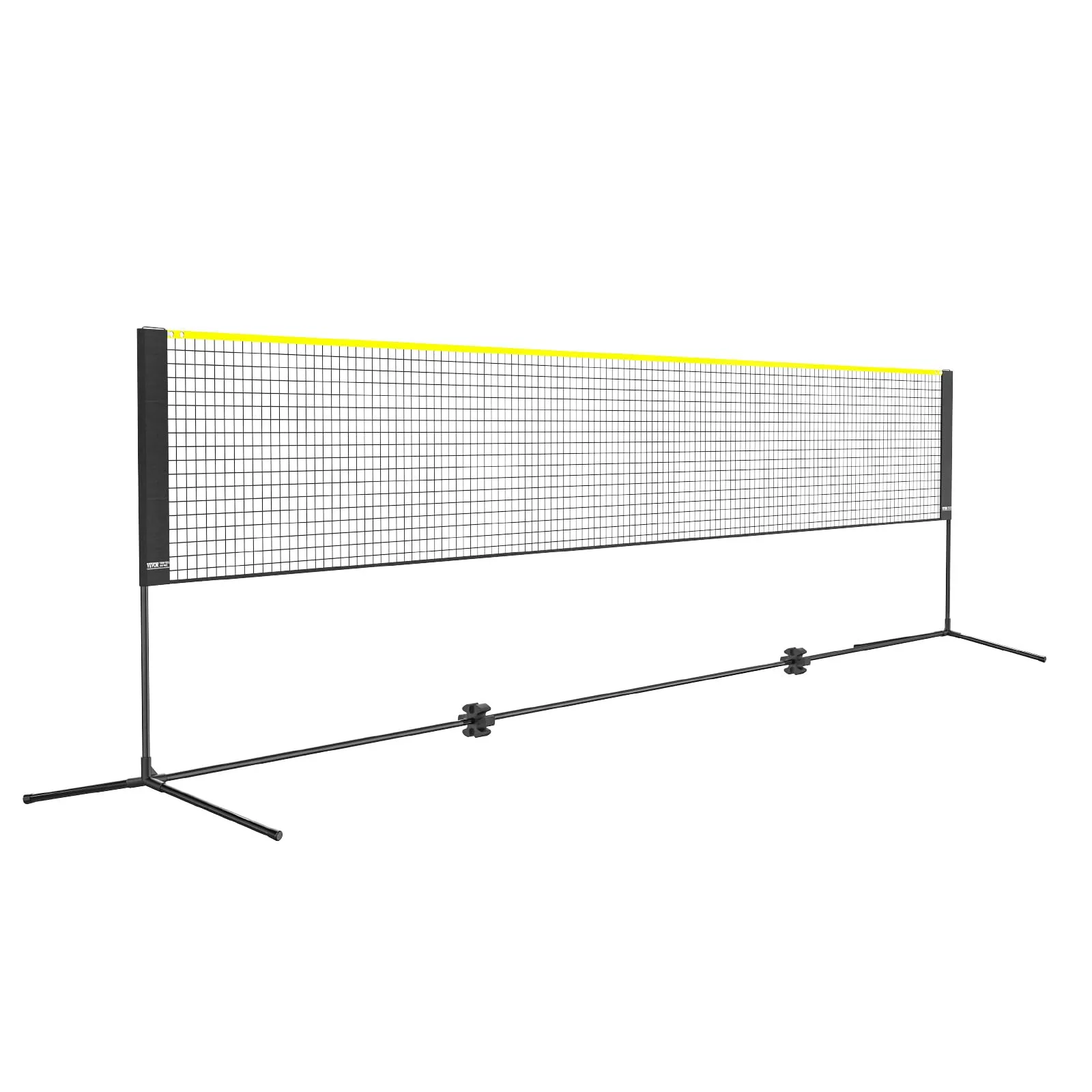 VEVOR Rete da Badminton e Pallavolo, Nylon Portatile, Regolabile, Pieghevole per Pickleball, Facile da Installare con Pali, Uso Interno ed Esterno, 510 x 155 x 103 cm