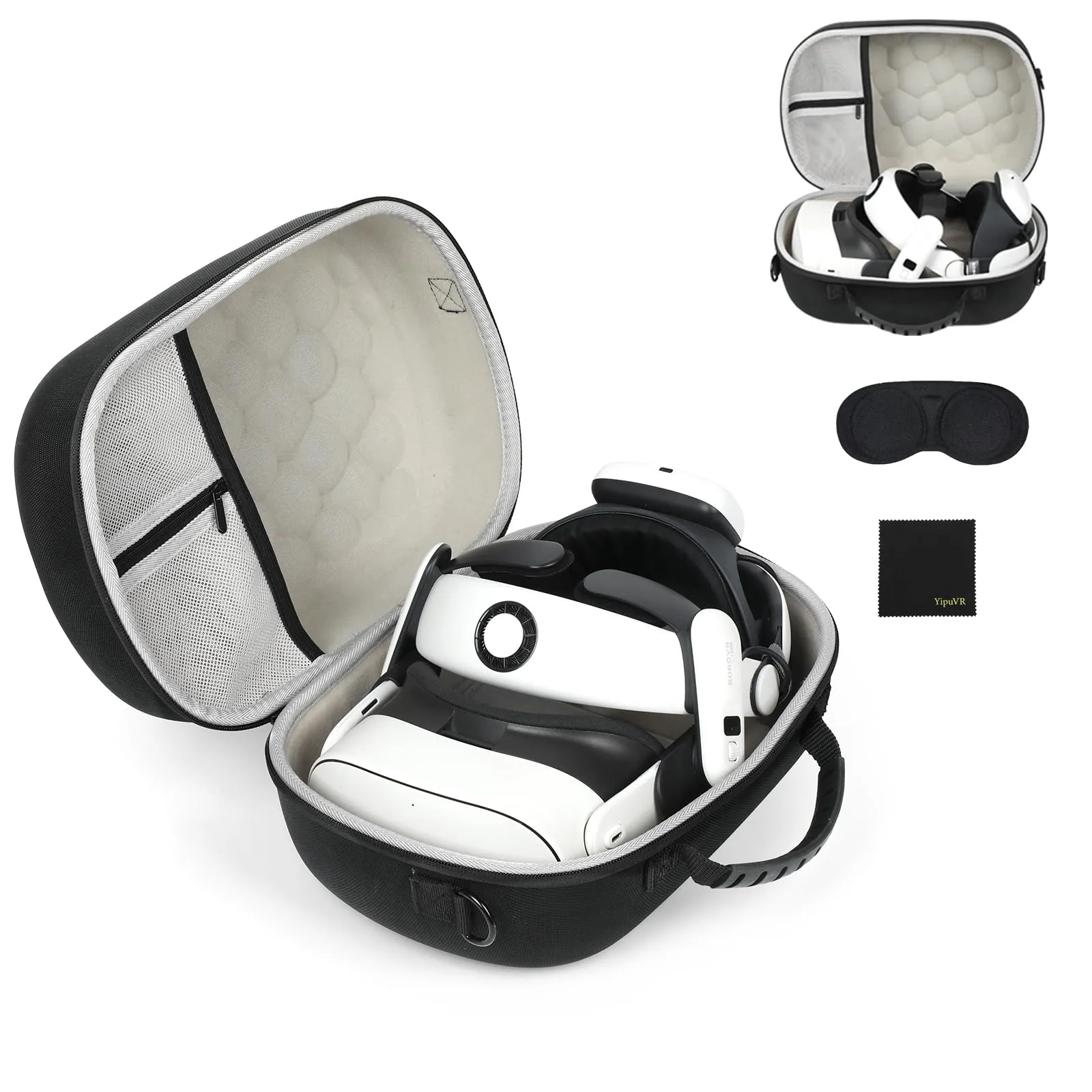 Baomaeyea Hard Case for Meta Quest 3S/Quest 3 Custodia Portatile per Meta Quest 3S/Quest 3 Gaming Headset e Touch Control Accessori, Protetto da urti accidentali, cadute e graffi (nero)