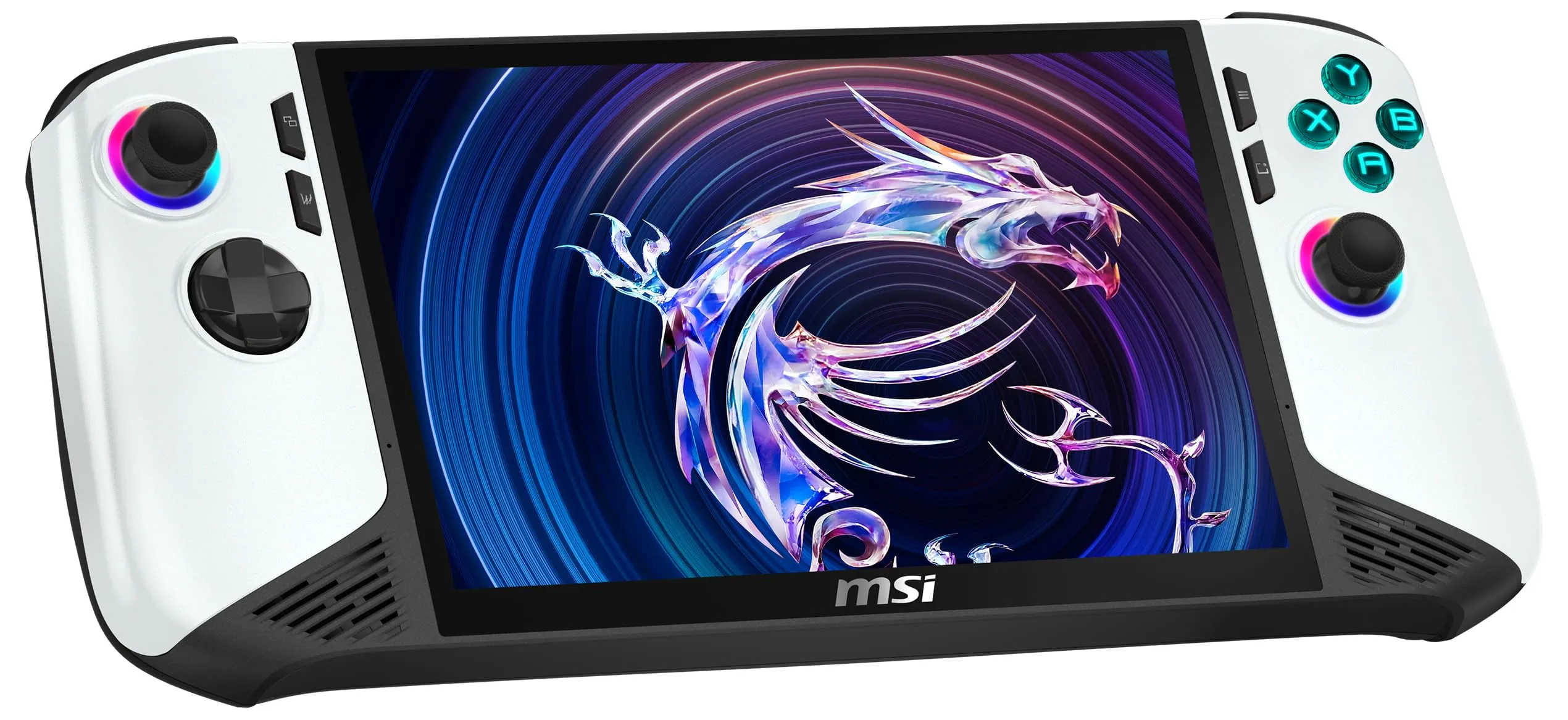 MSI Claw 8 AI+ Gaming Handheld, Polar Tempest Edition, display FHD+ 120 Hz, processore Intel Core Ultra 7 258 V, 32 GB RAM, SSD da 2 TB, grafica Intel Arc, Windows 11 Home, nero/bianco, A2VM-091