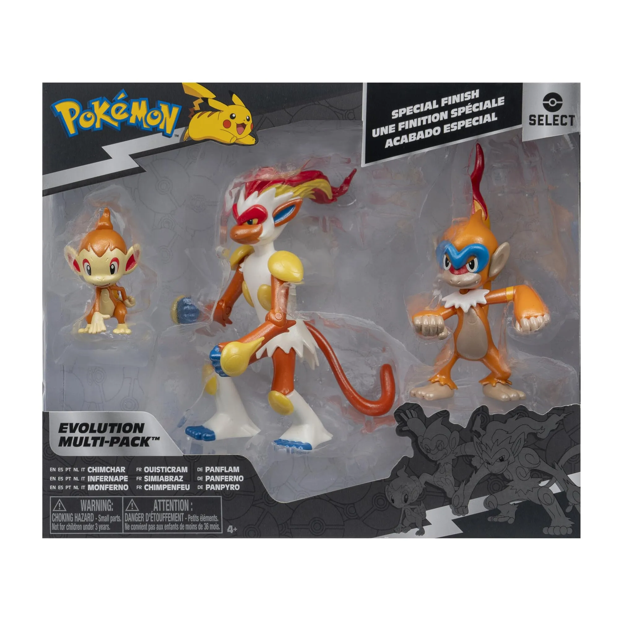 Pokémon Select Evolution Multipack (Chimchar, Monferno, Infernape), Figure