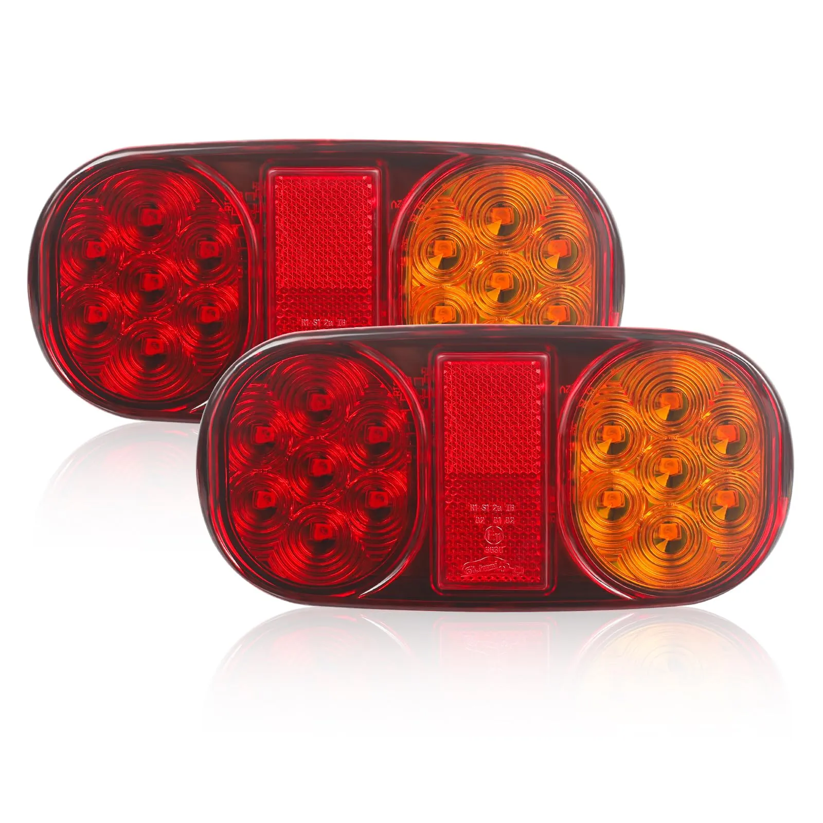 Yinaolan 2 X Led Fanali Posteriori Rimorchio 12v Indicatore Luminoso Impermeabile Illuminazione Posteriore Per Auto Camion Caravan O Trattore