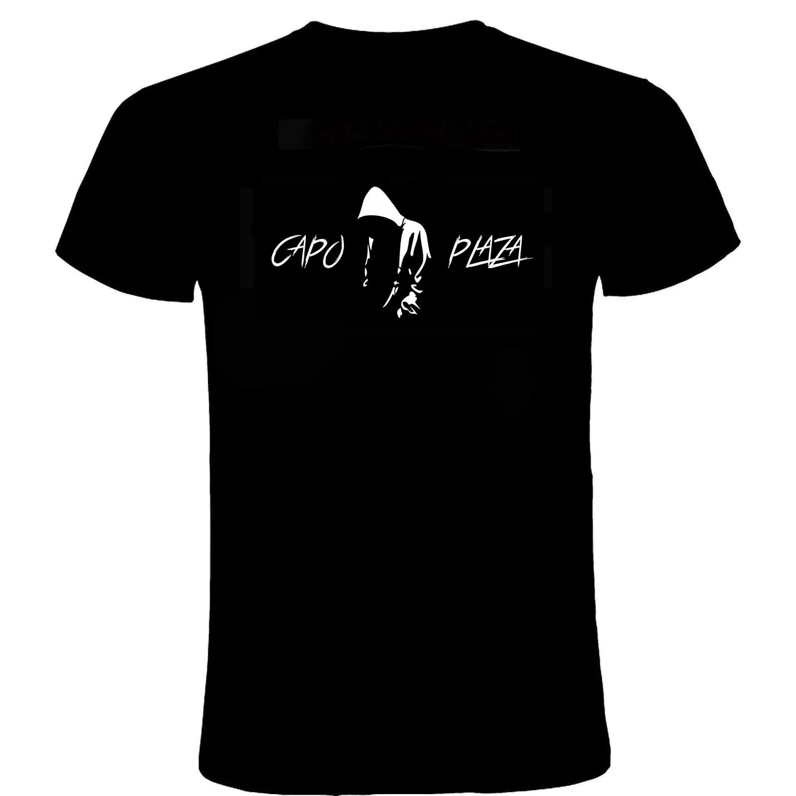 T-shirt nera a maniche corte Capo Plaza