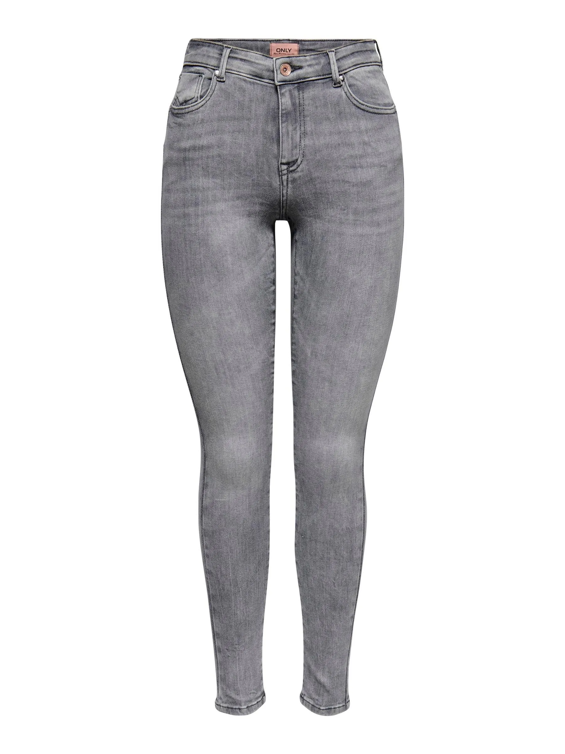 ONLY Jeans da Donna Skinny Fit ONLPower Life Mid Push Up, Grigio Denim., M