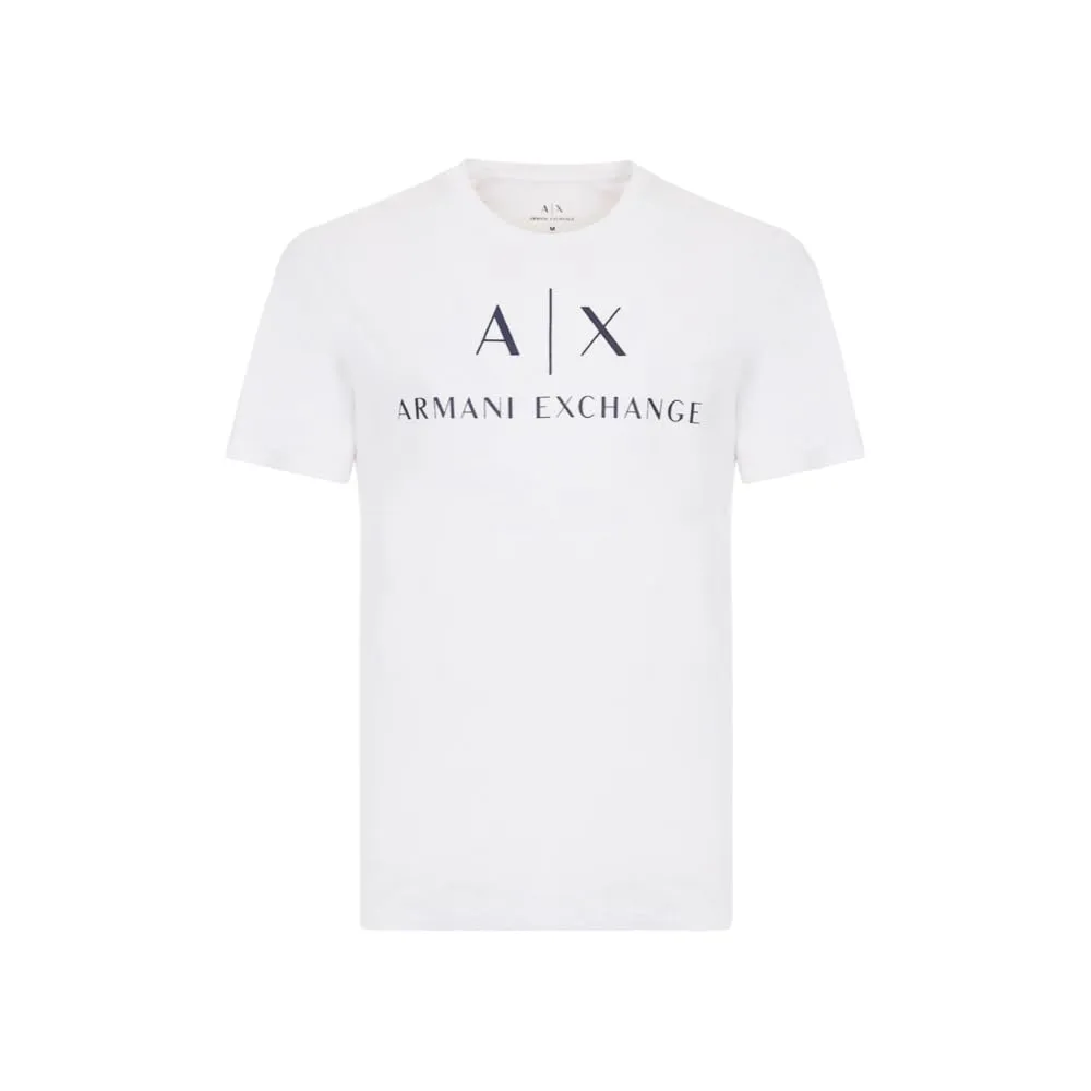 ARMANI EXCHANGE Collo Rotondo Logo, T-shirt, Uomo, Bianco (White 1100), S