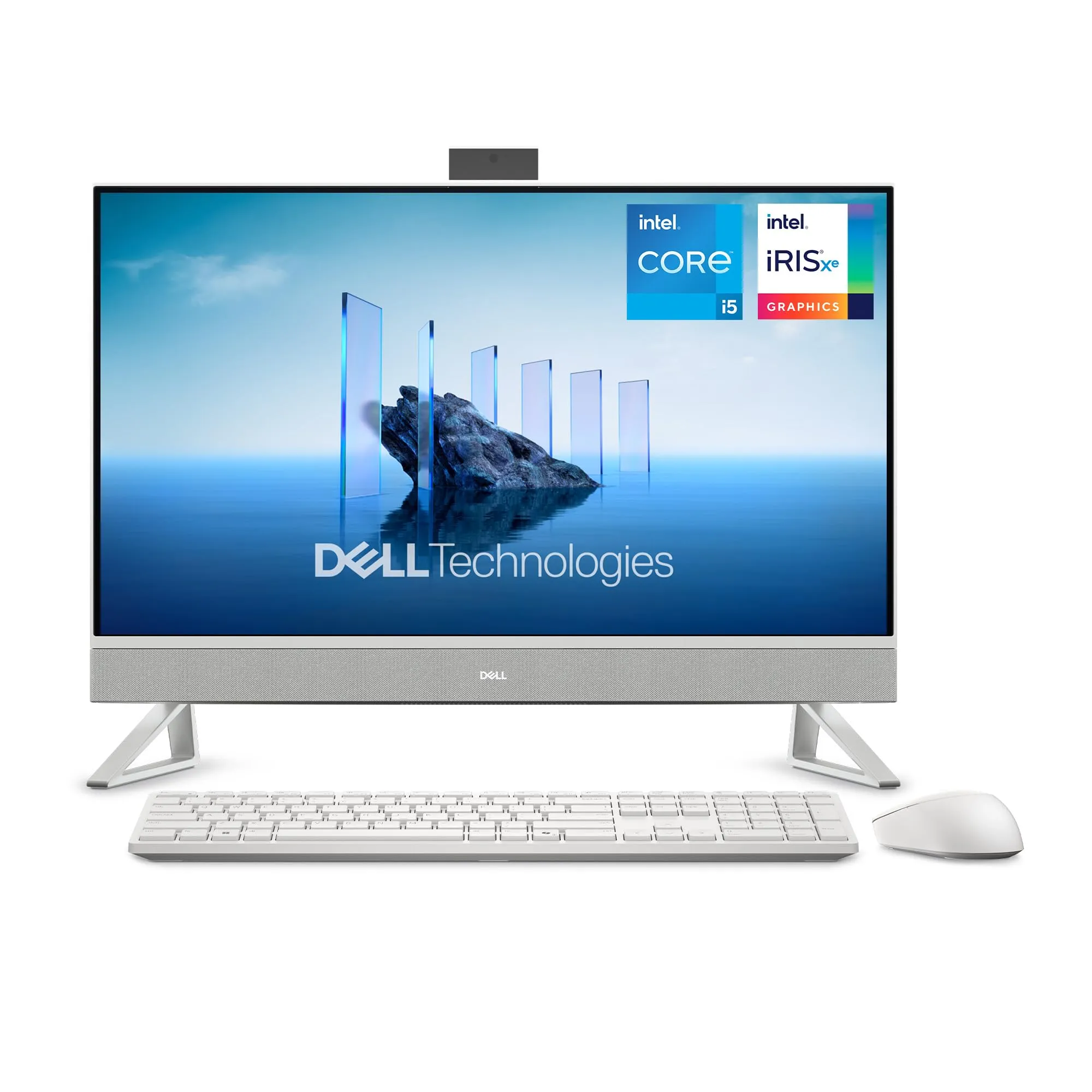 Dell Desktop 27 FHD Display, Intel Core i5-1334U, 16 GB DDR5 RAM, 512 GB SSD, Intel Iris Xe Graphics, Windows 11 Home - White