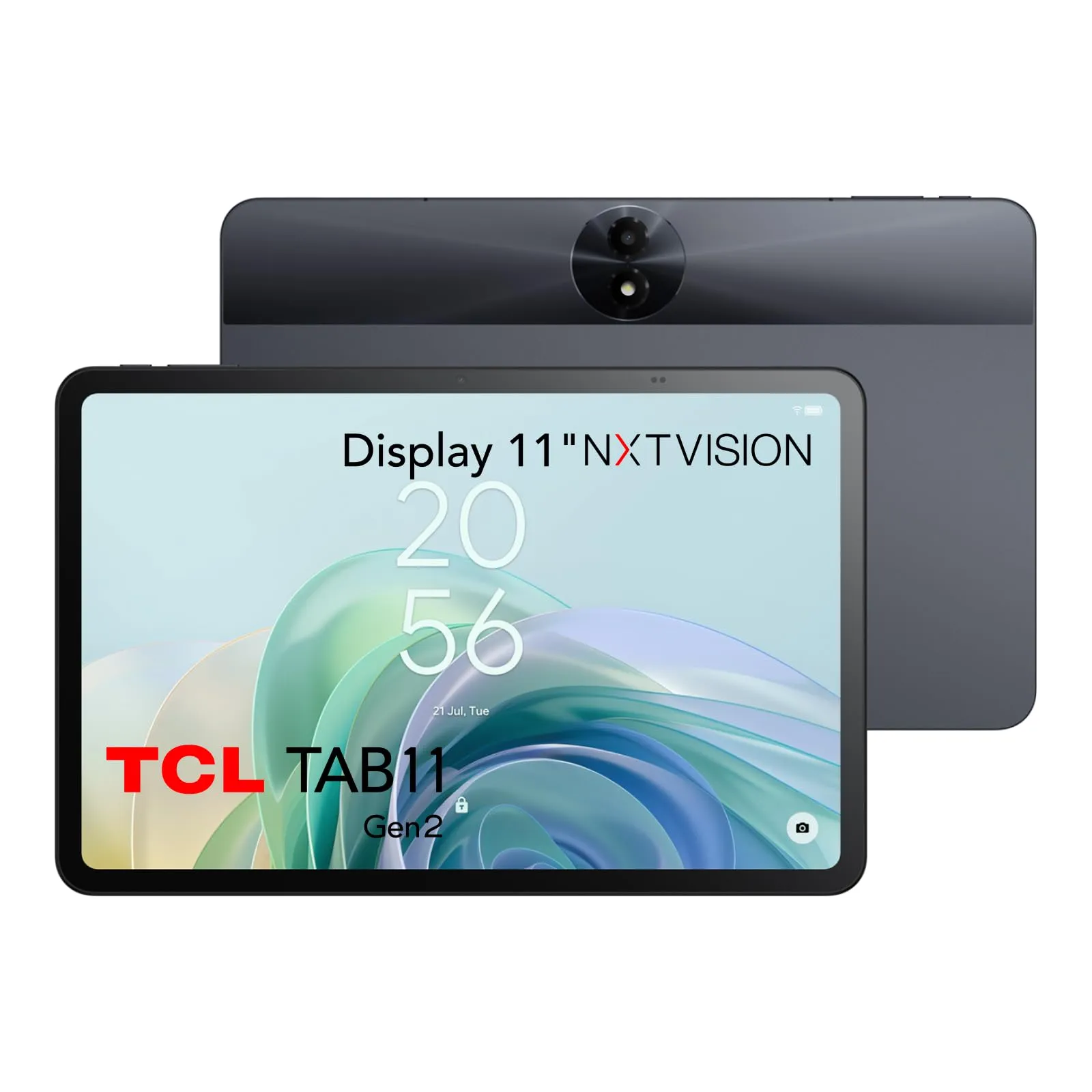 TCL Tab 11Gen 2 - Tablet Wi-Fi Display 10,95" FHD+ Octa-Core 12GB RAM (6GB+6GB RAM Expansion) 256GB ROM Batteria 8000 mAh con fast charging 18W, Android 14, caricabatterie incluso, grigio