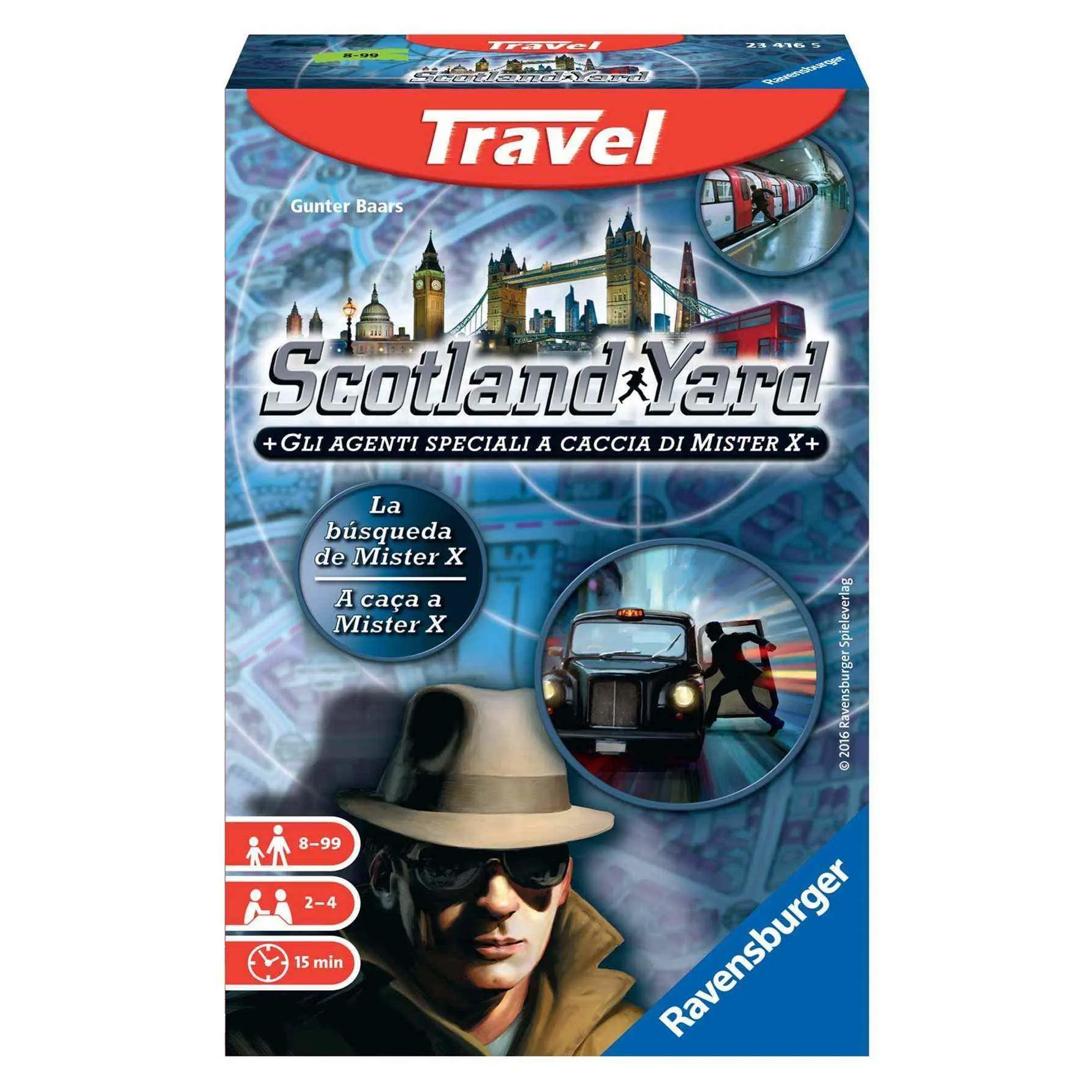 Ravensburger Italy- Scotland Yard Gioco Travel per Bambini E Adulti, Multicolore, 23416