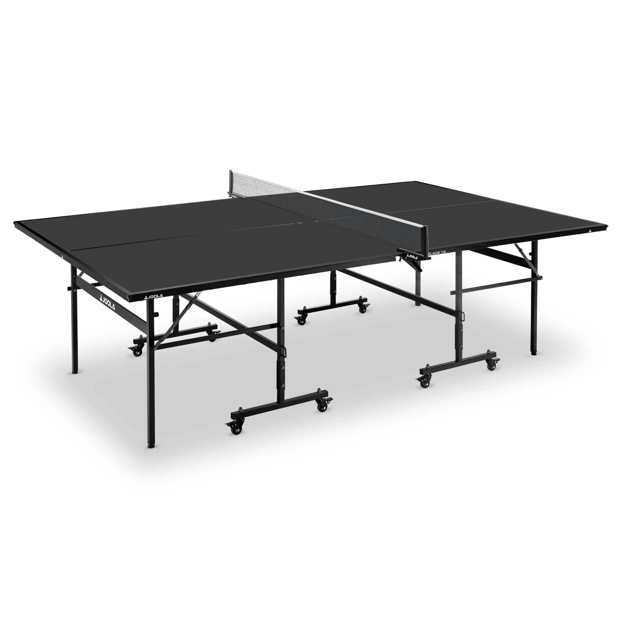 JOOLA Tavolo da ping pong professionale - Nero 13i, Tavolo da ping pong per interni con telaio pieghevole - montaggio rapido, rete inclusa, Nero, 274 x 152,5 x 76 cm