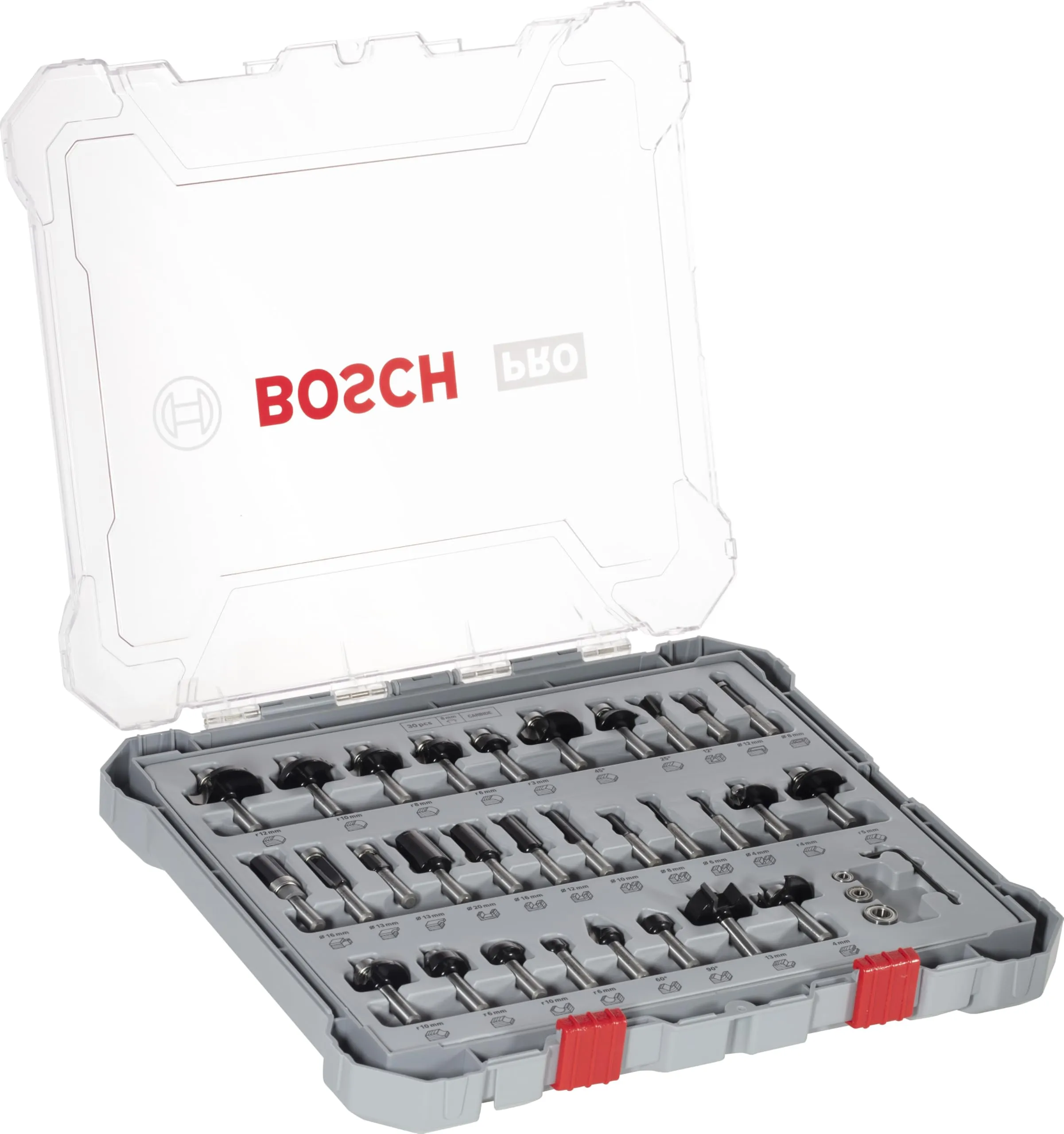 Bosch Set di Frese (per Legno, per Frese Verticali), 8 mm