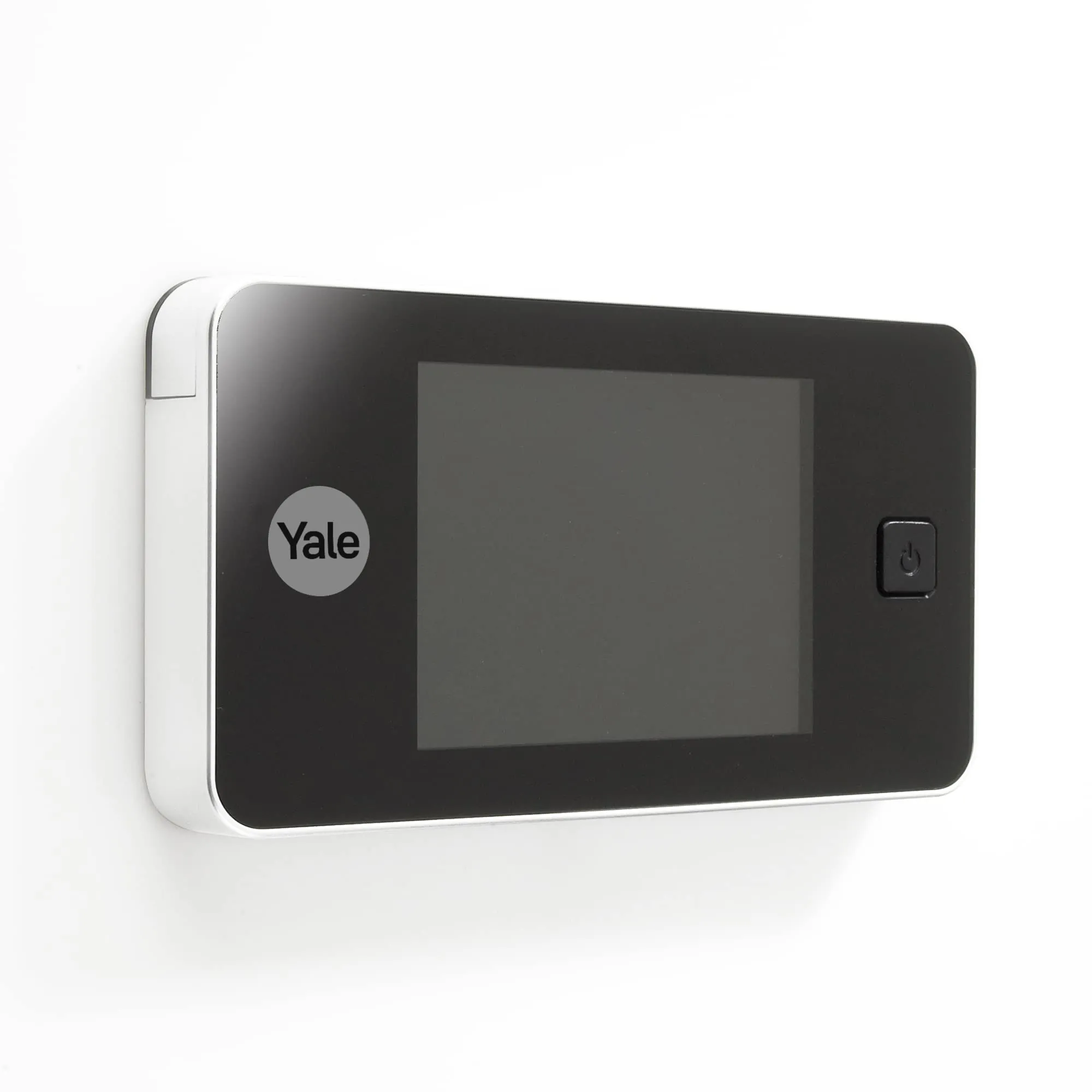 Yale Spioncino Elettronico Digitale 45-0500-1432-00-50-01, Bianco, Visualizzazione dal Vivo, Telecamera di Alta Qualità, Angolo di Visione 105°, Sostituisce lo Spioncino Meccanico della Porta